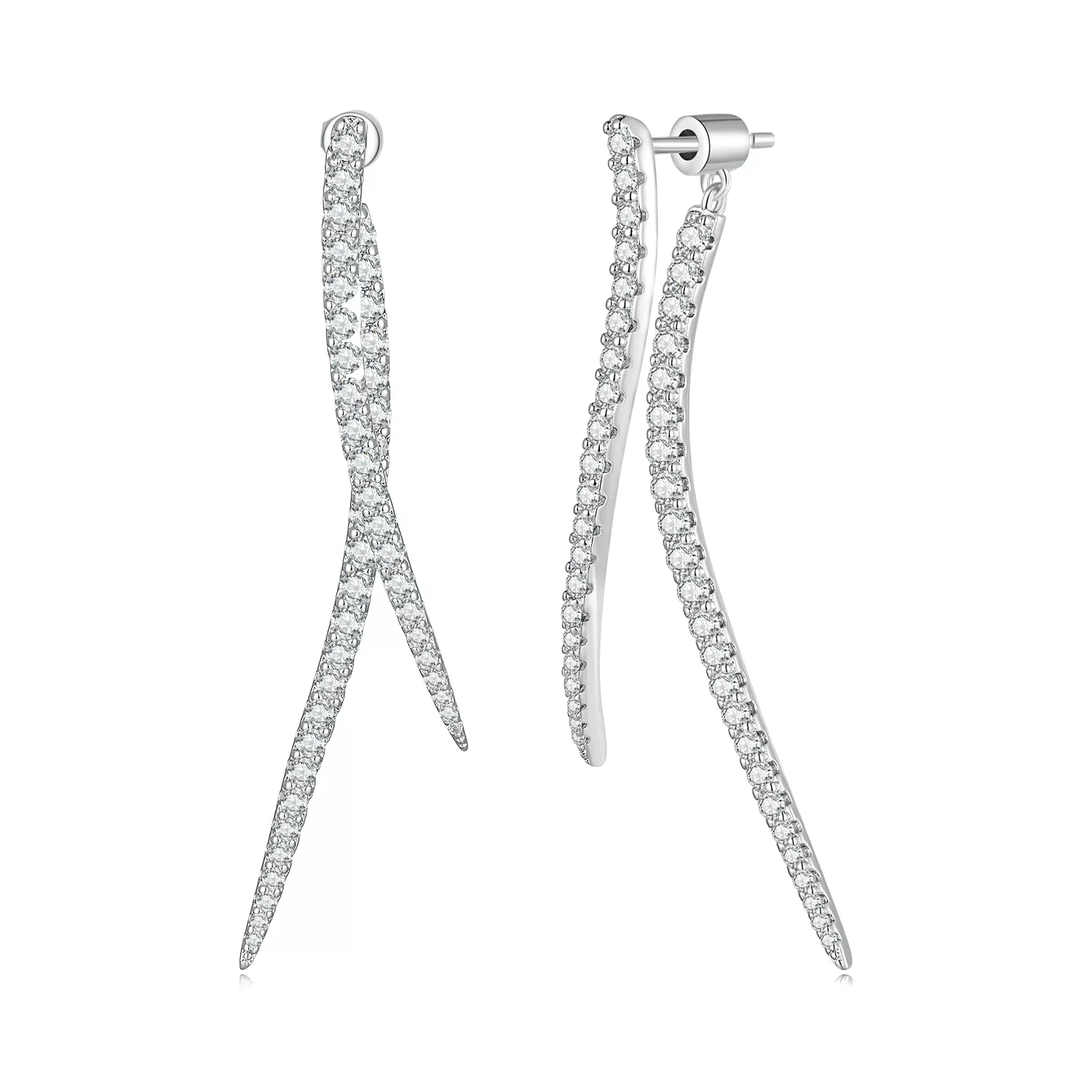 aretes largos con borla inteligente estilo pandora yie227