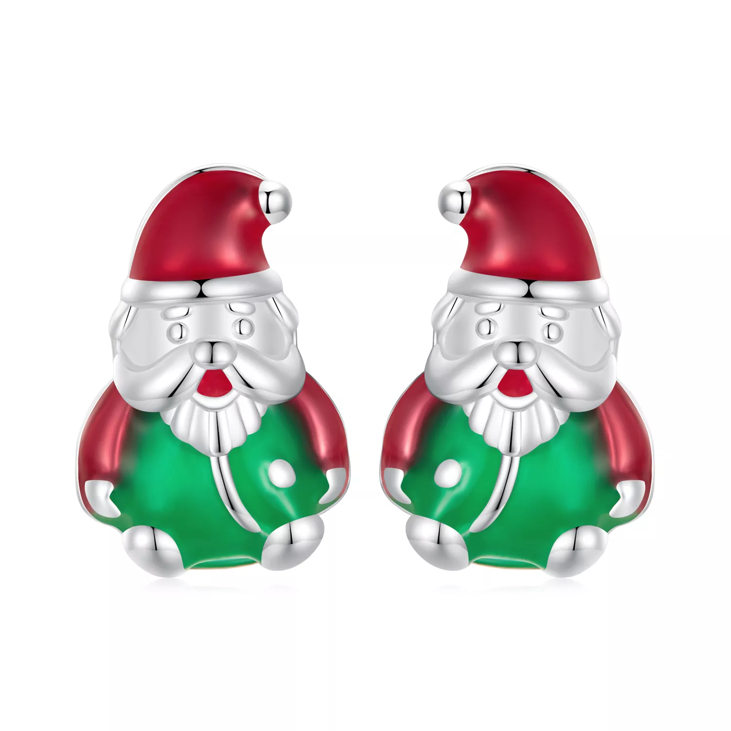 aretes navideños estilo pandora que brillan en la oscuridad bse918