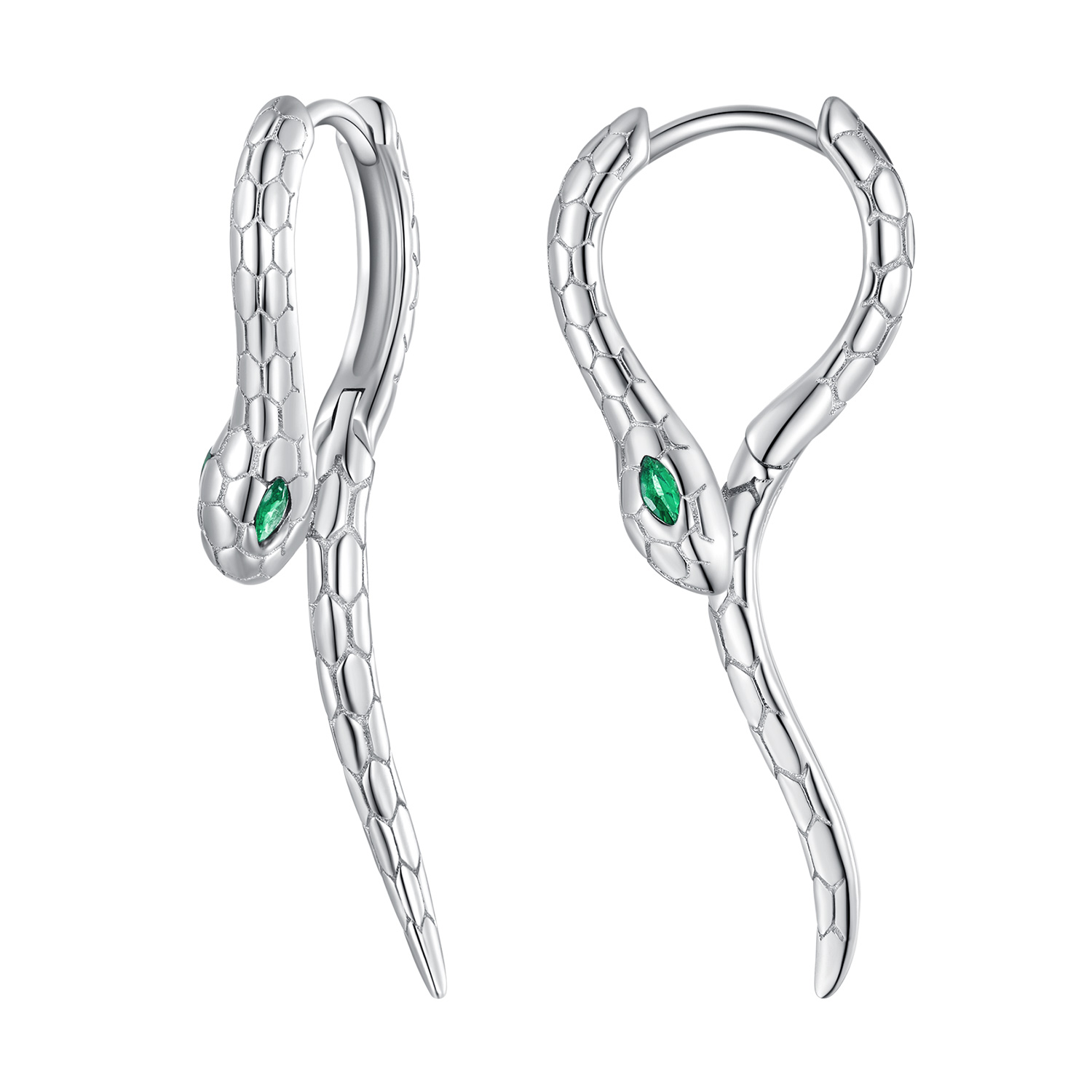 aros de argolla estilo pandora con forma de serpiente bse792