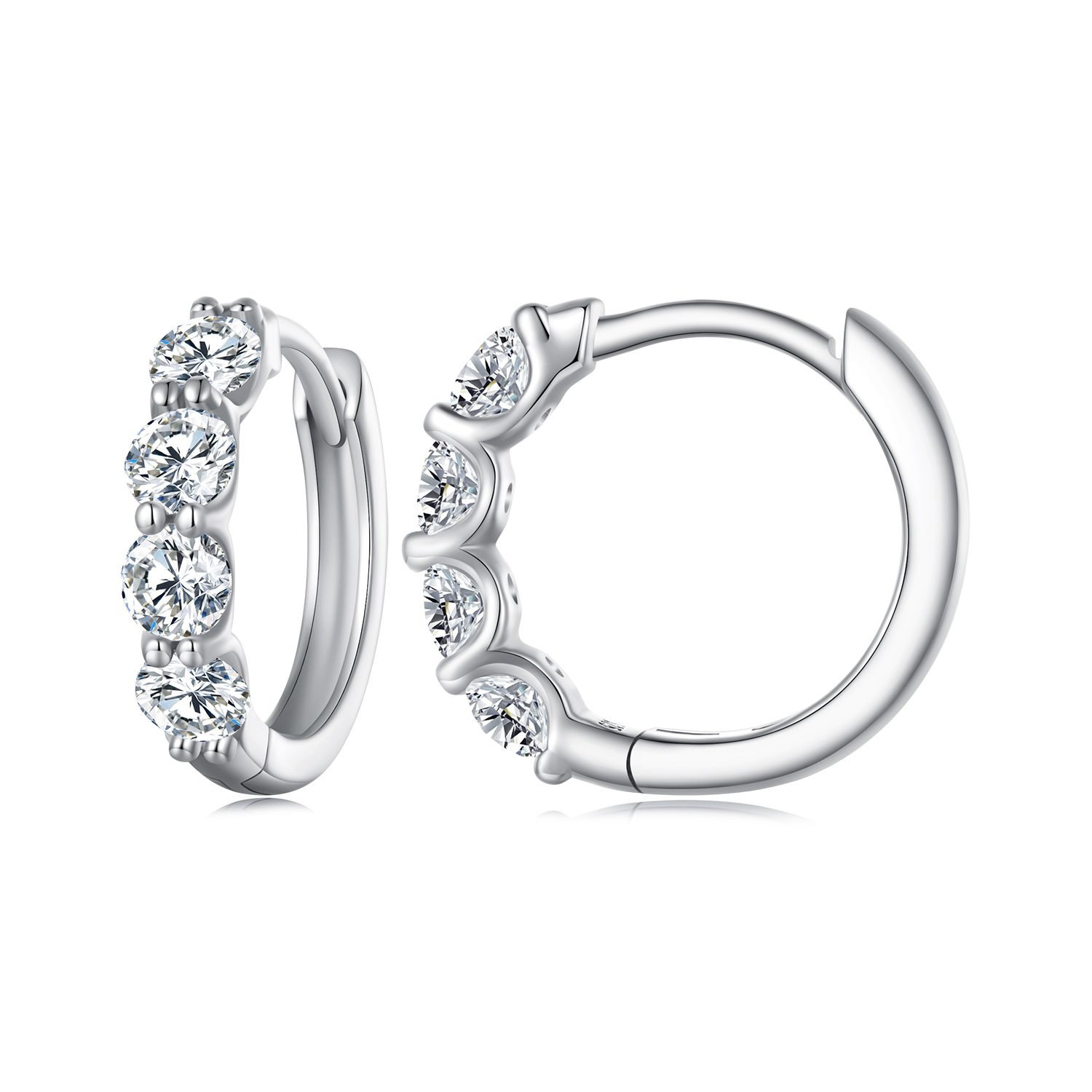 aros de aro estilo pandora con moissanite mse030