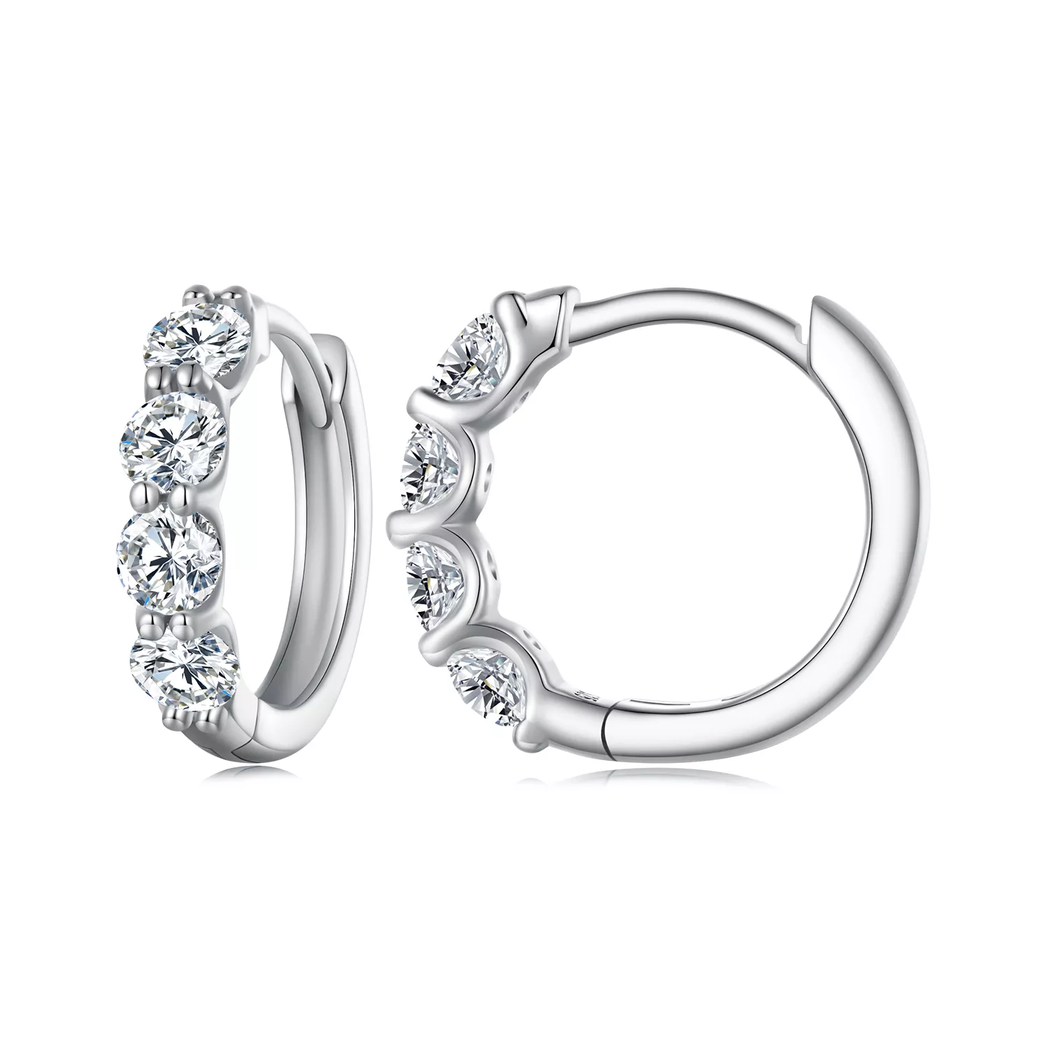 aros de aro estilo pandora con moissanite mse030