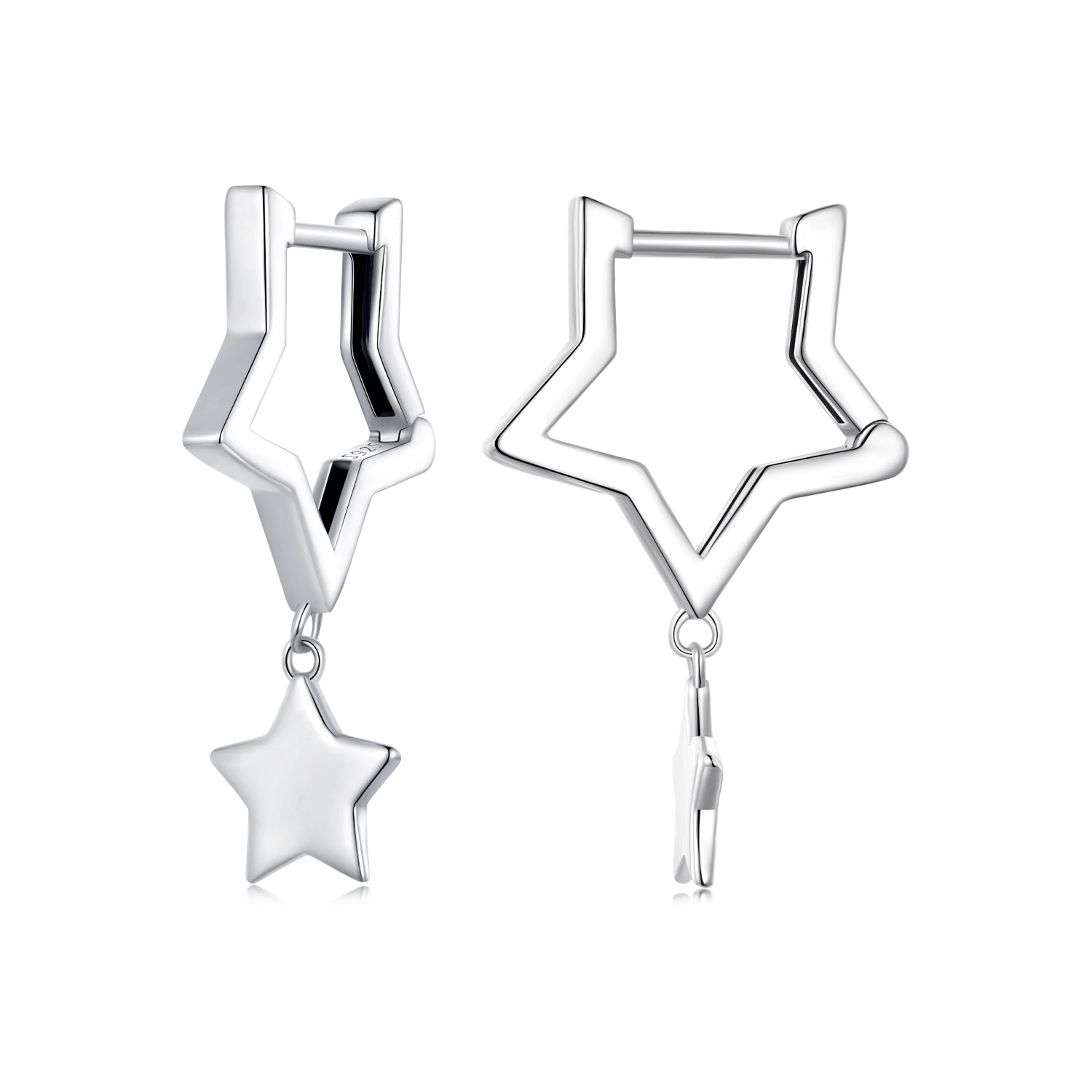aros de estilo pandora con estrellas sce1621
