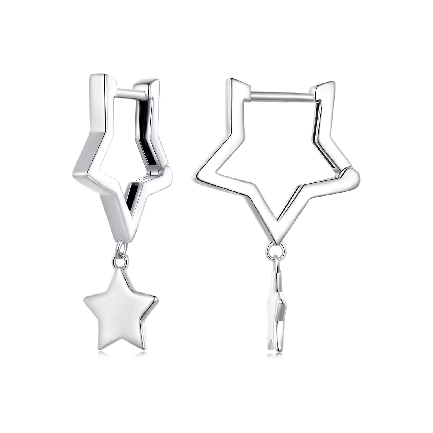 aros de estilo pandora con estrellas sce1621
