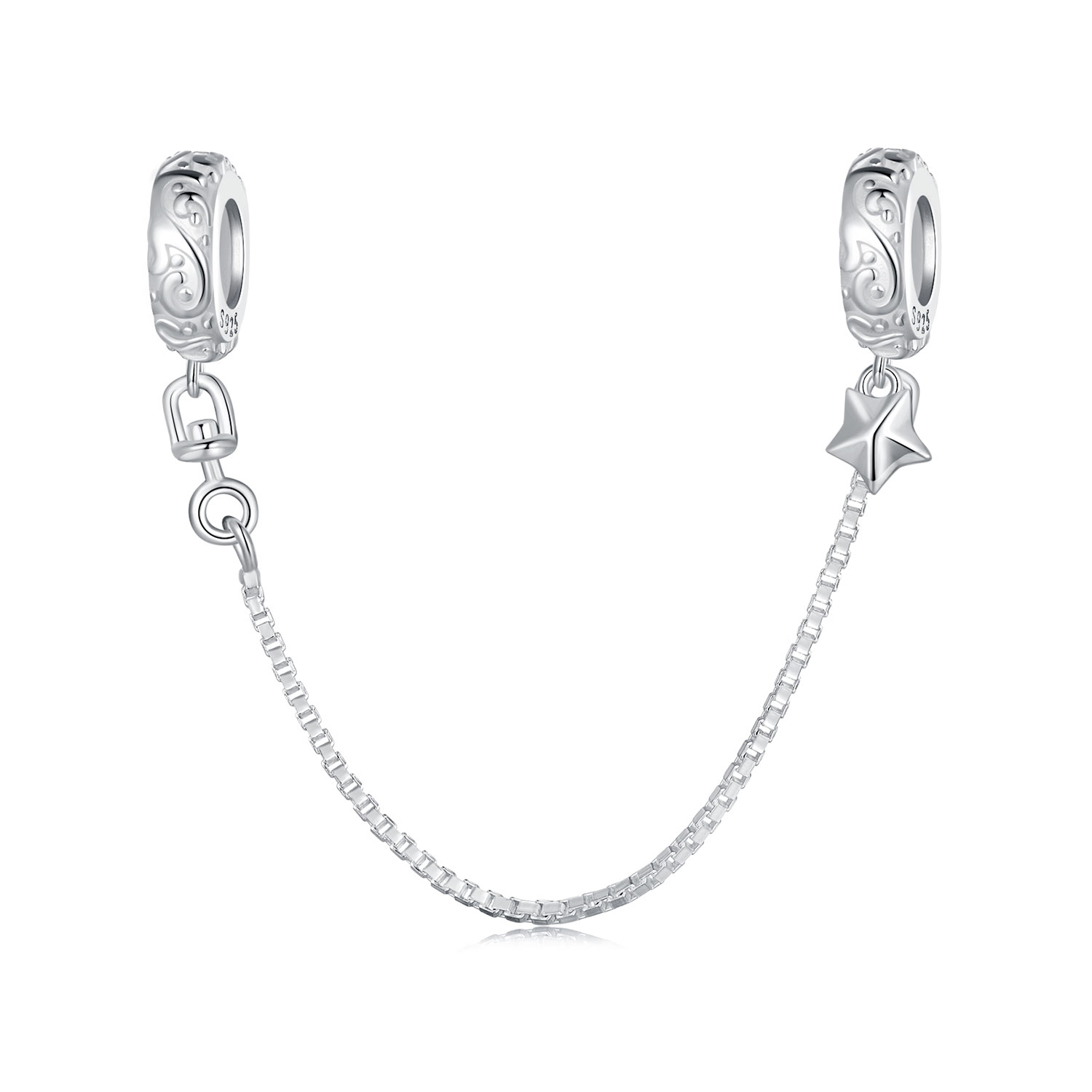 cadena de seguridad con patrón estilo pandora scc2620