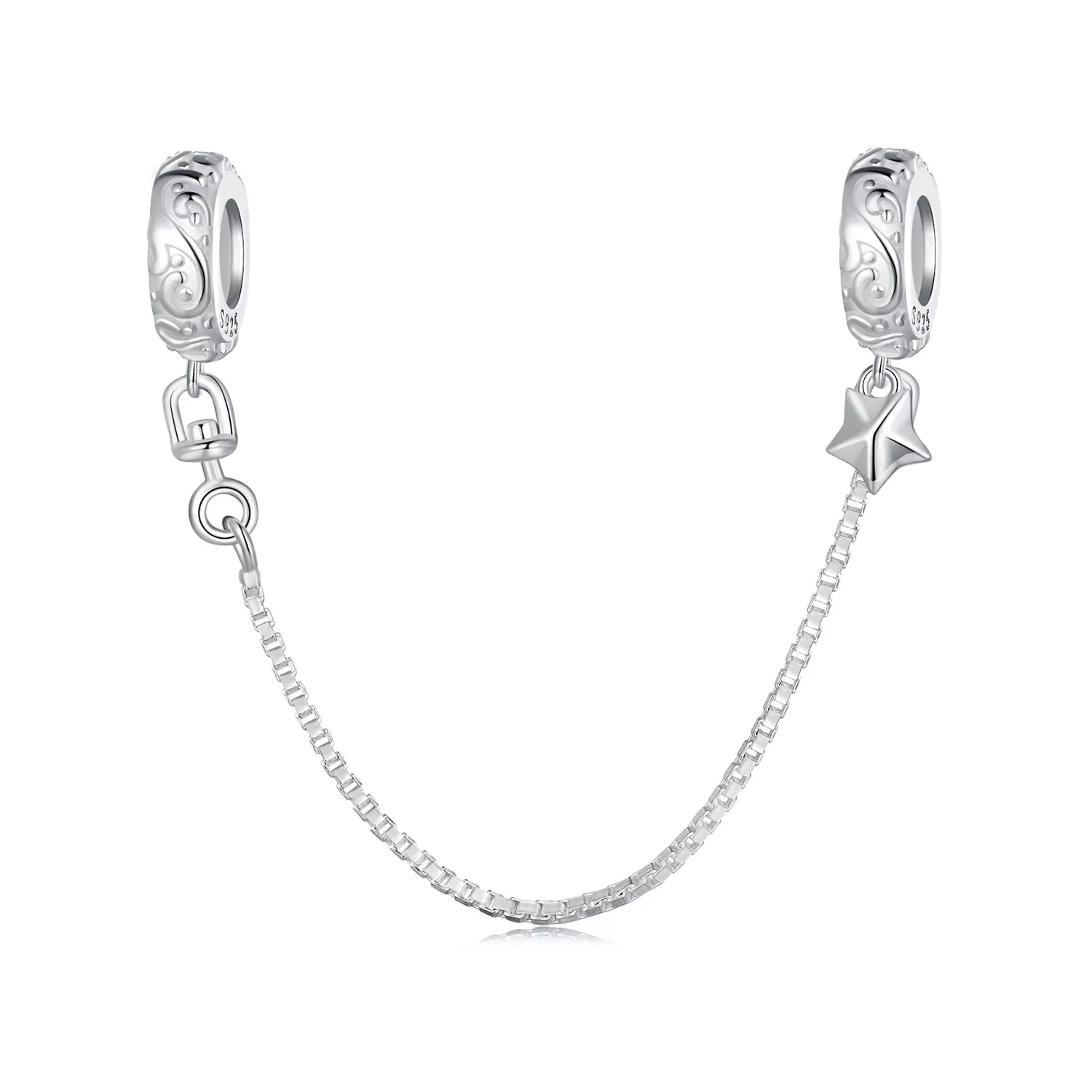 cadena de seguridad con patrón estilo pandora scc2620