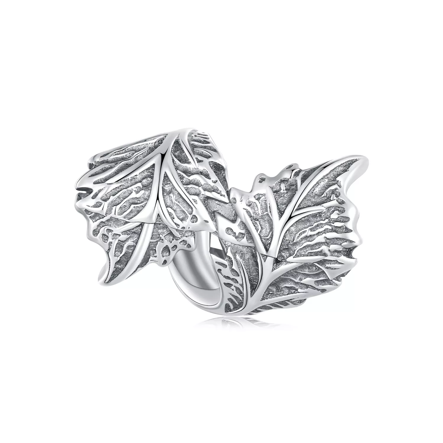 charm de estilo pandora con diseño de hoja scc2575