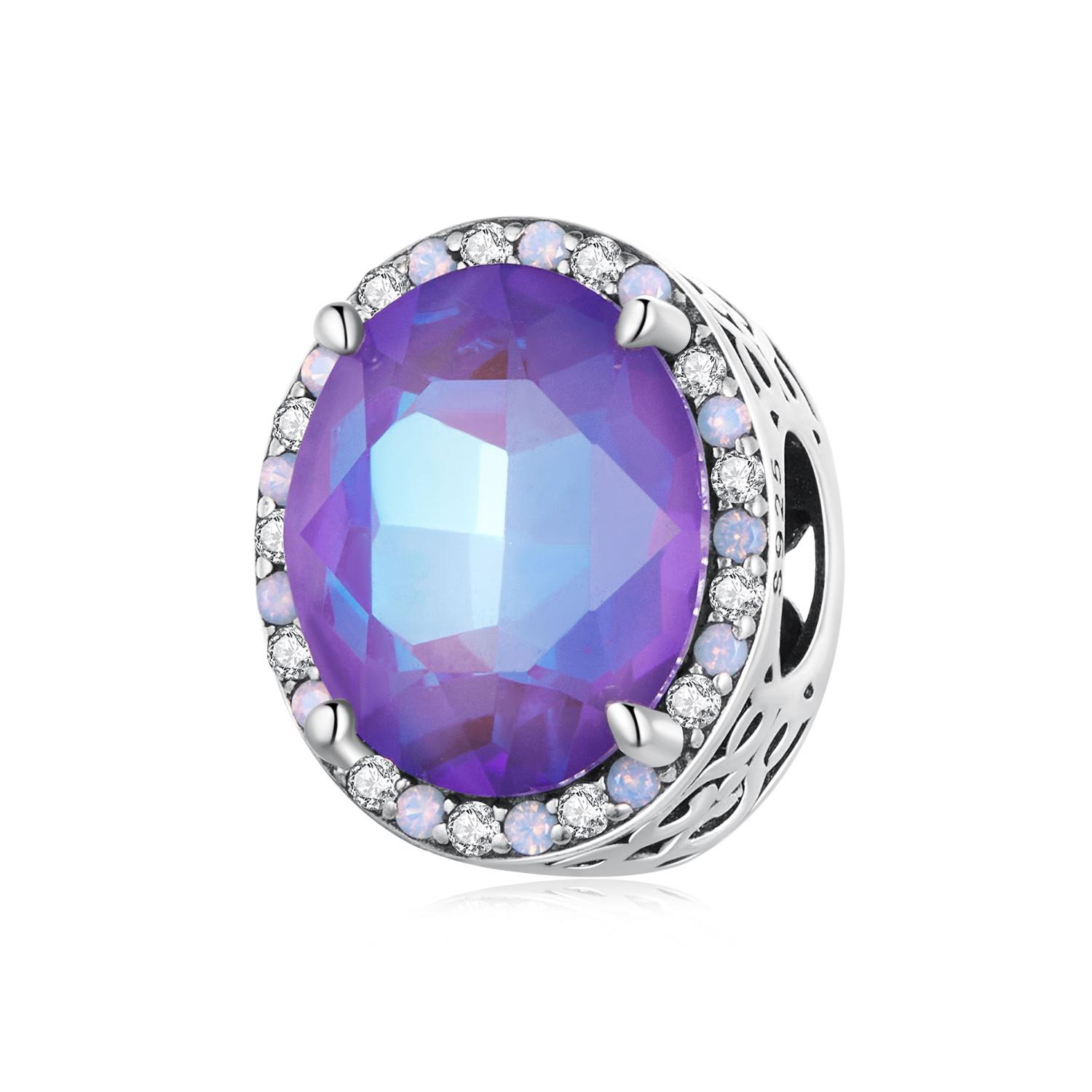 charm de estilo pandora con gema de luz lunar bsc891