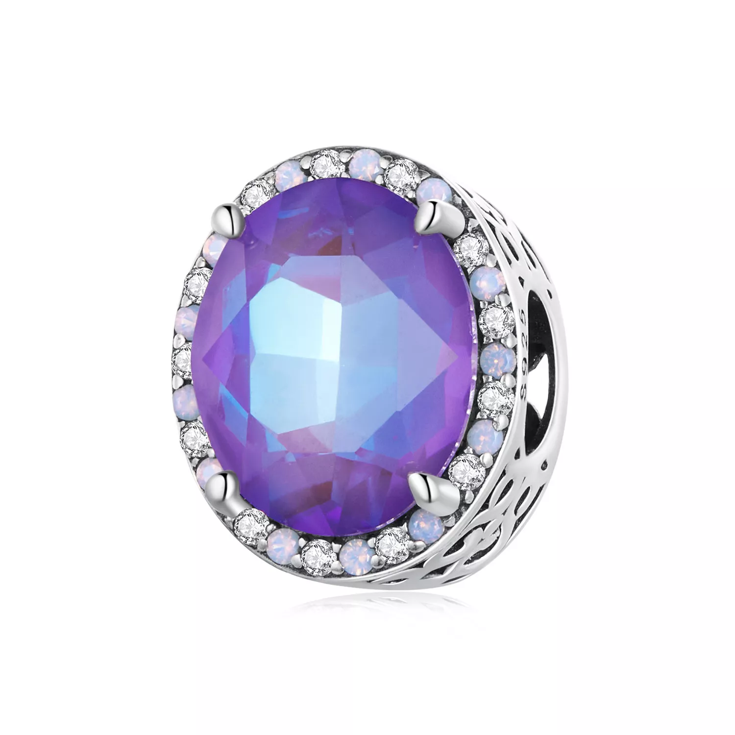charm de estilo pandora con gema de luz lunar bsc891