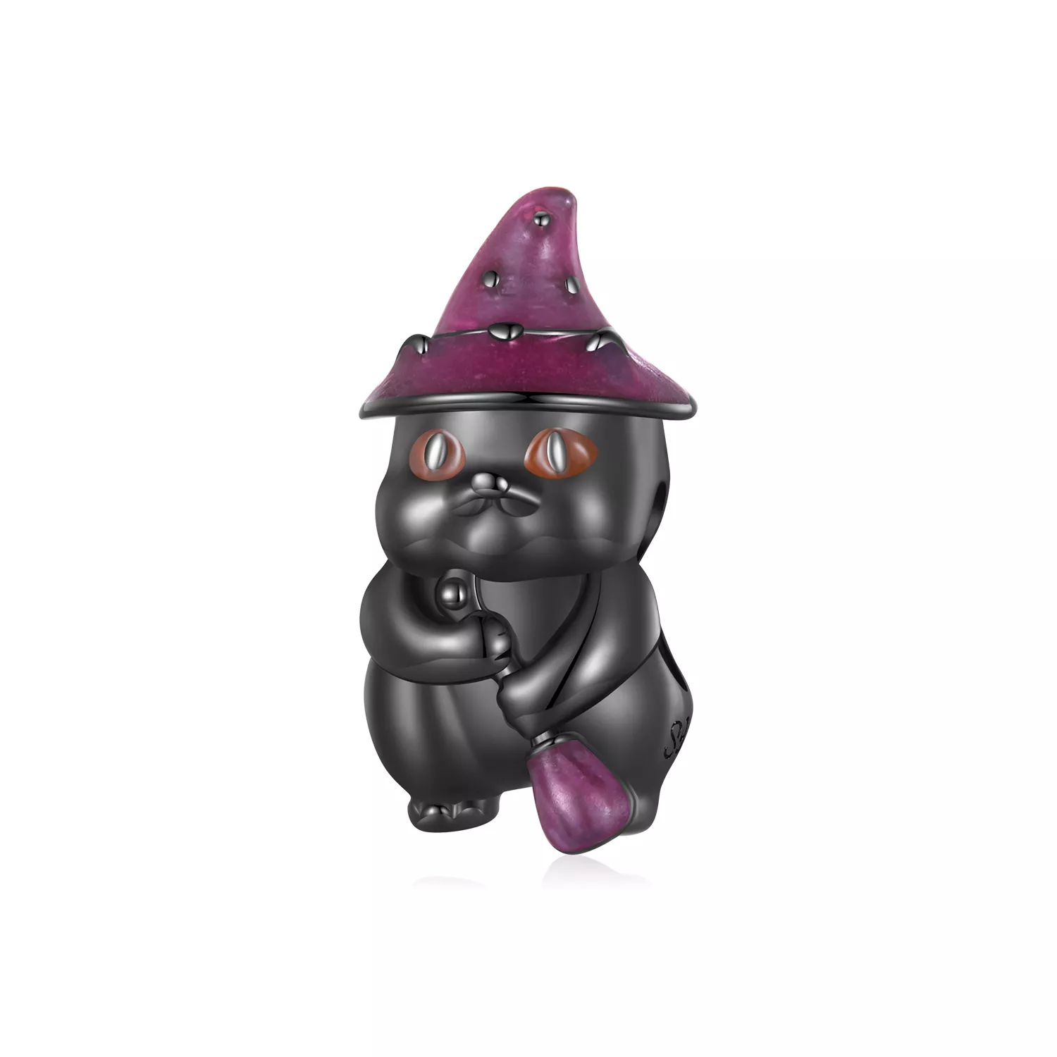 charm de gato bruja estilo pandora para halloween scc2625