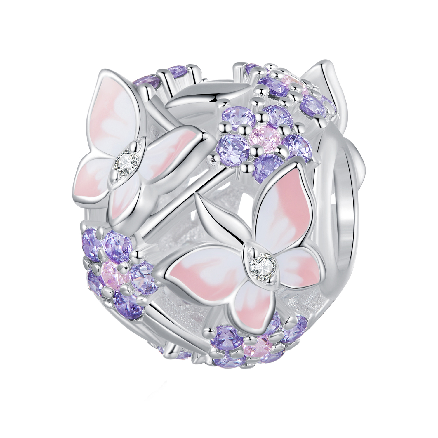 charm de mariposa con circonita de estilo pandora scc2463