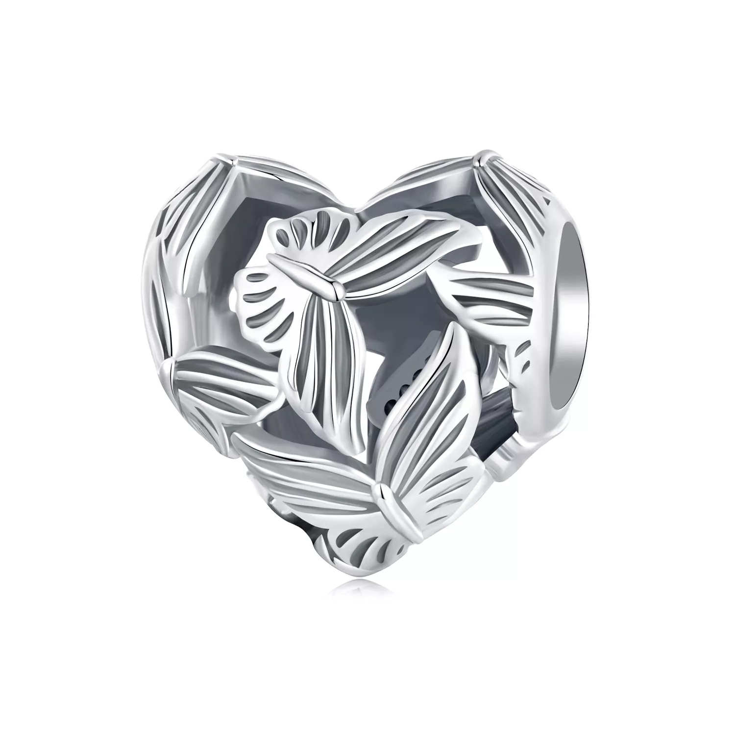 charm de mariposa en forma de corazón al estilo pandora scc2576