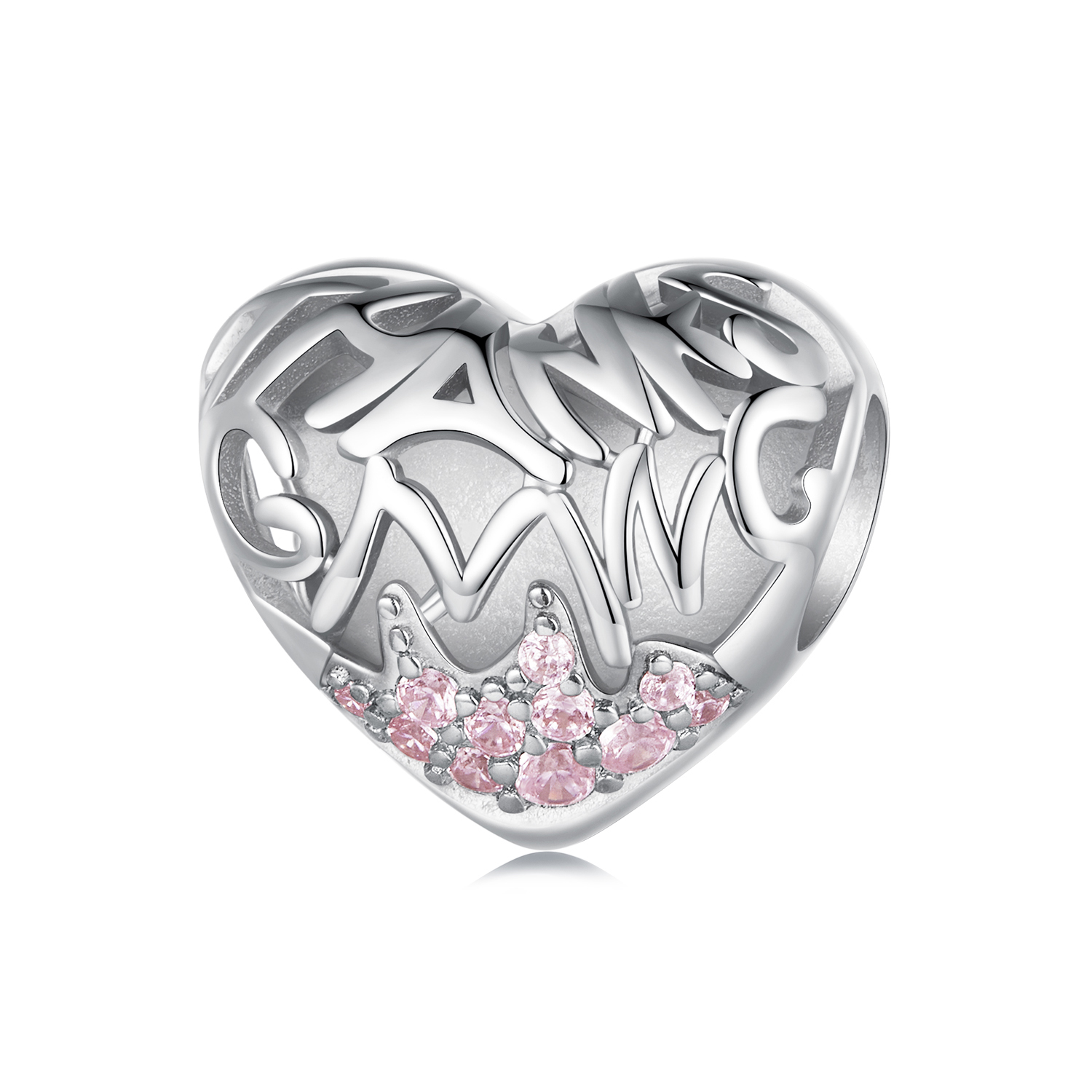 charm en forma de corazón con estilo de pandora para acción de gracias bsc923