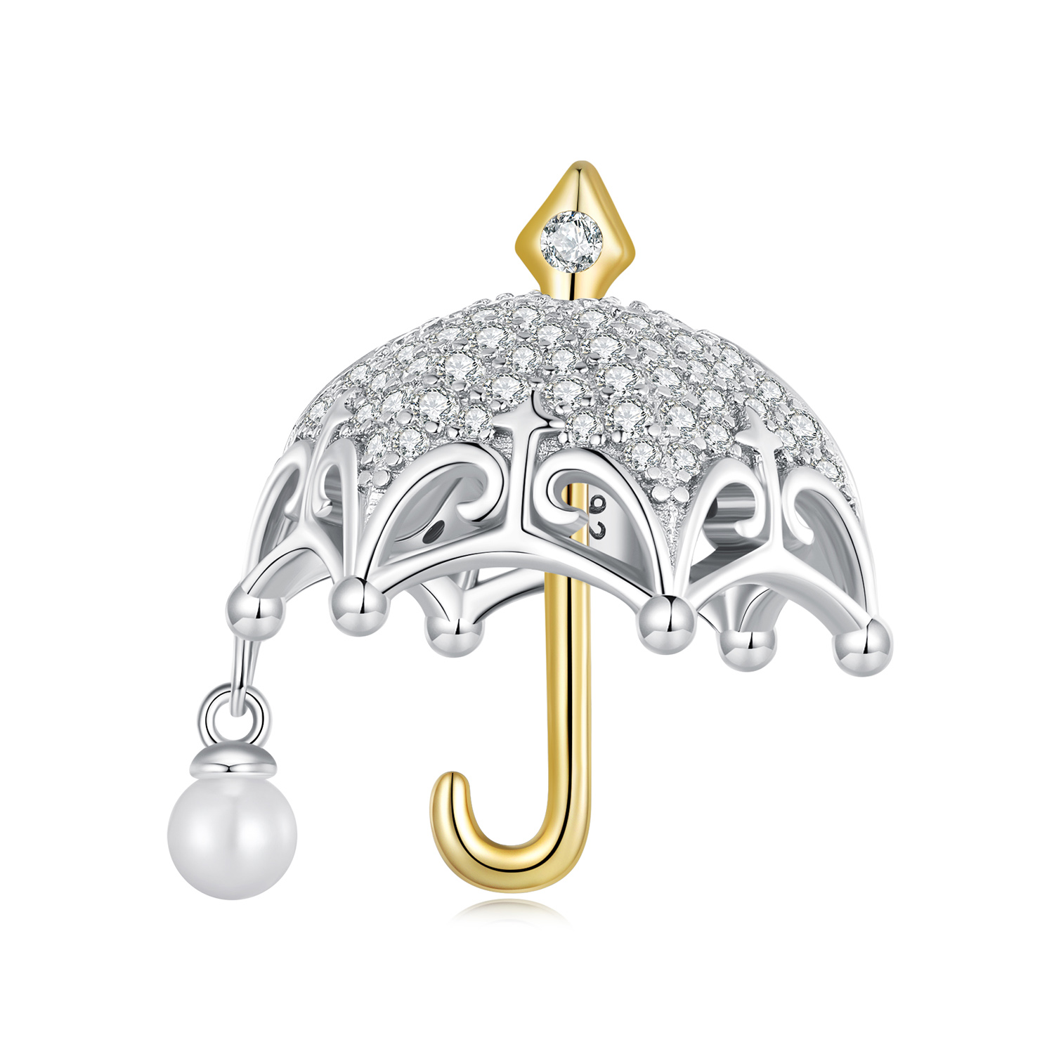 charm estilo pandora con forma de pequeño paraguas bsc862