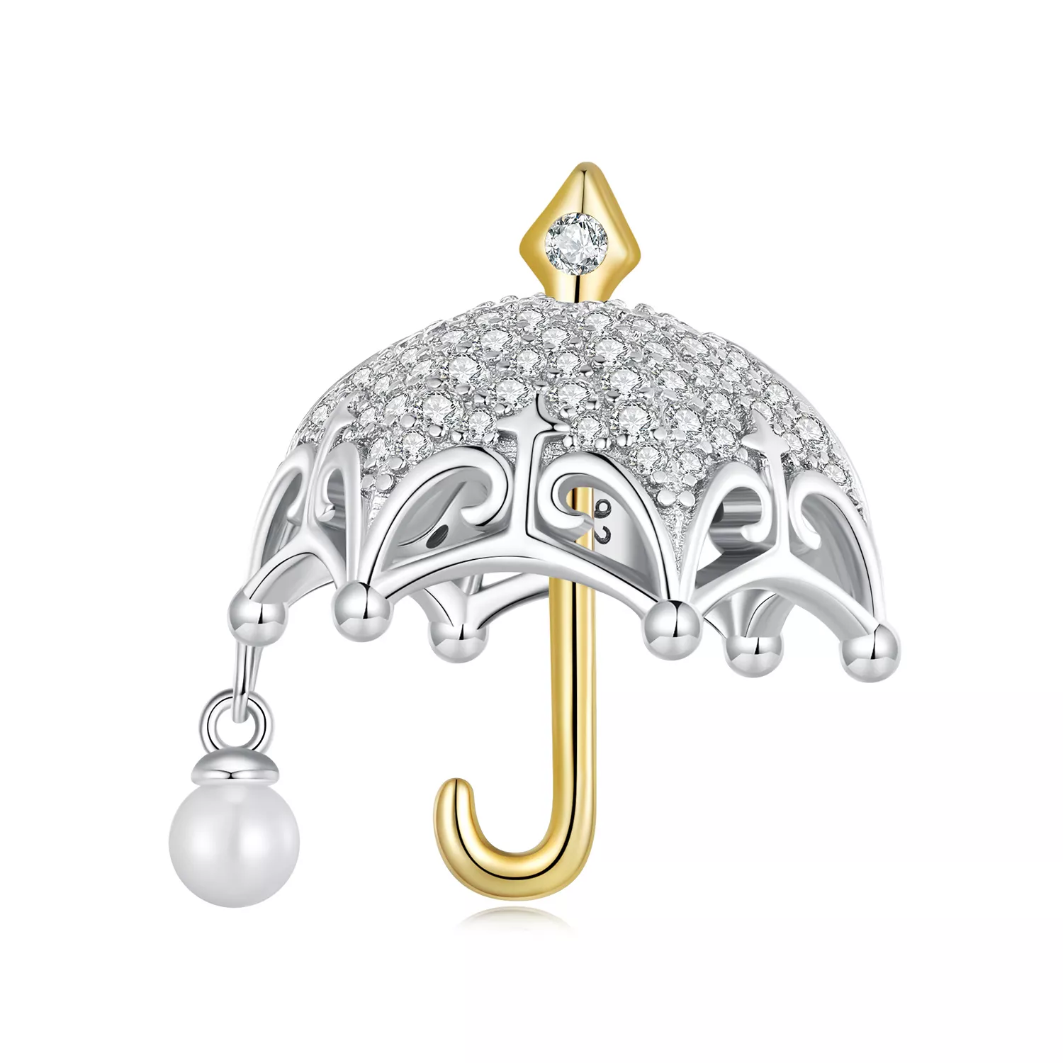 charm estilo pandora con forma de pequeño paraguas bsc862
