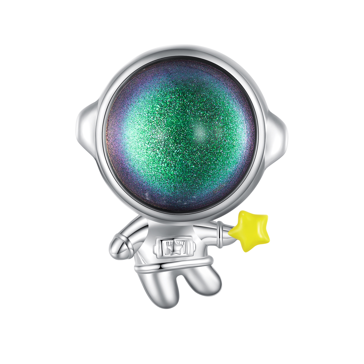 charm estilo pandora de astronauta estrella bsc793