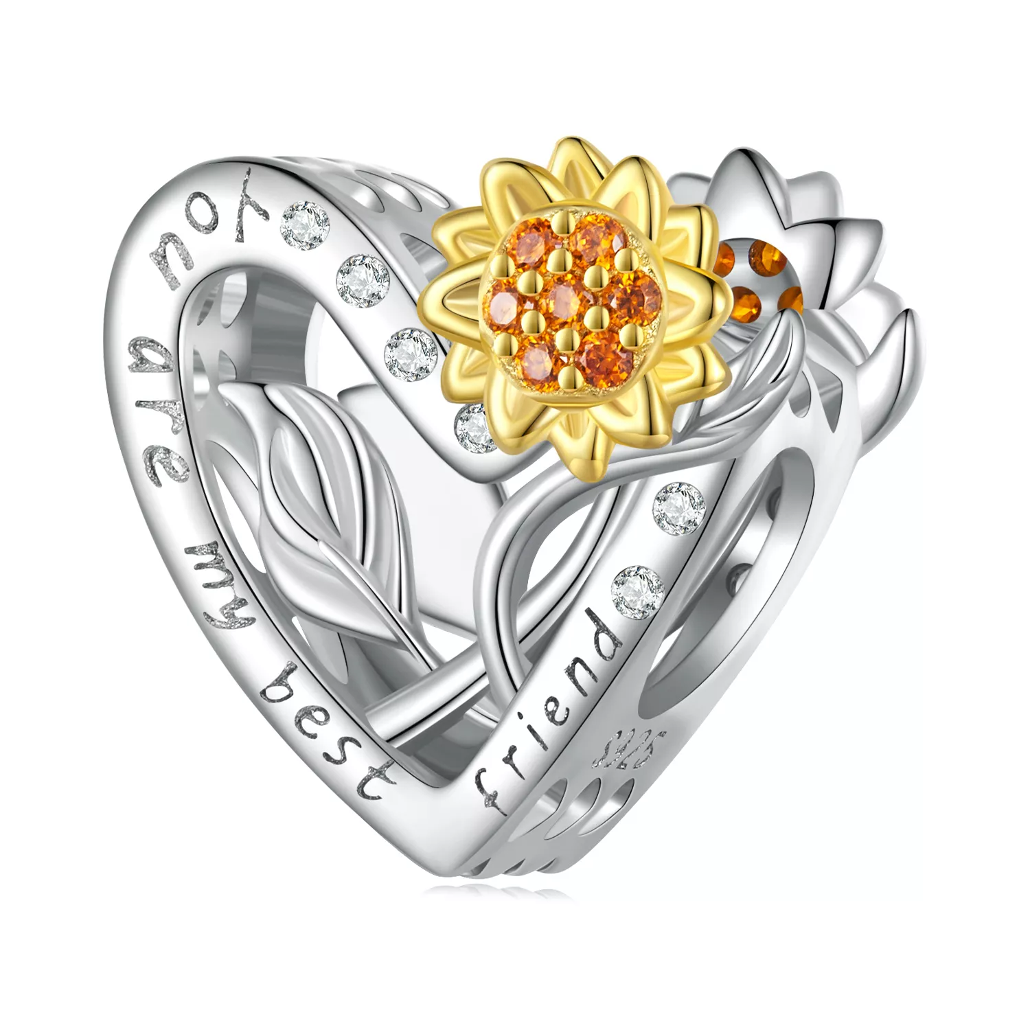 charm estilo pandora de girasol bsc839