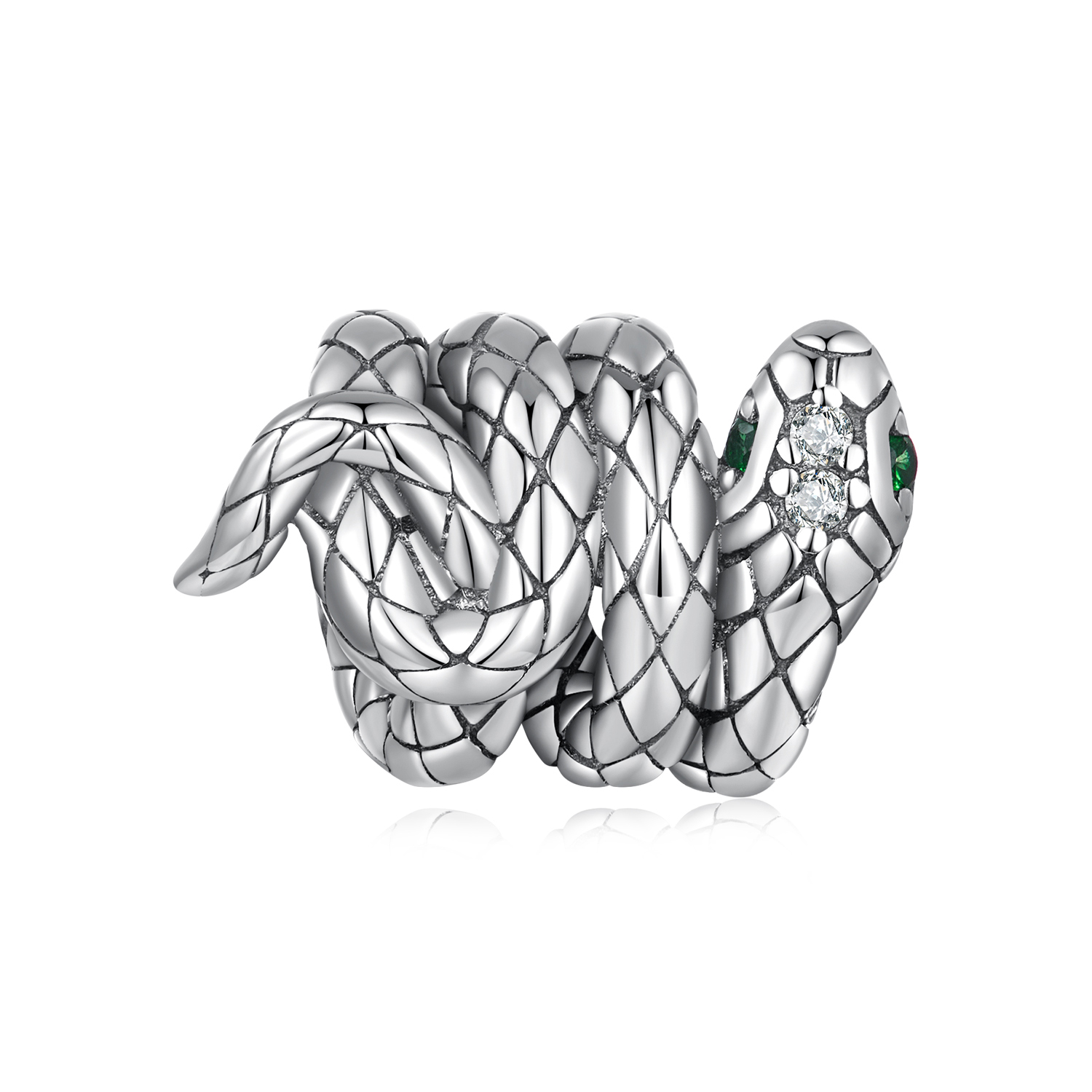 charm estilo pandora de serpiente espíritu enroscada scc2549