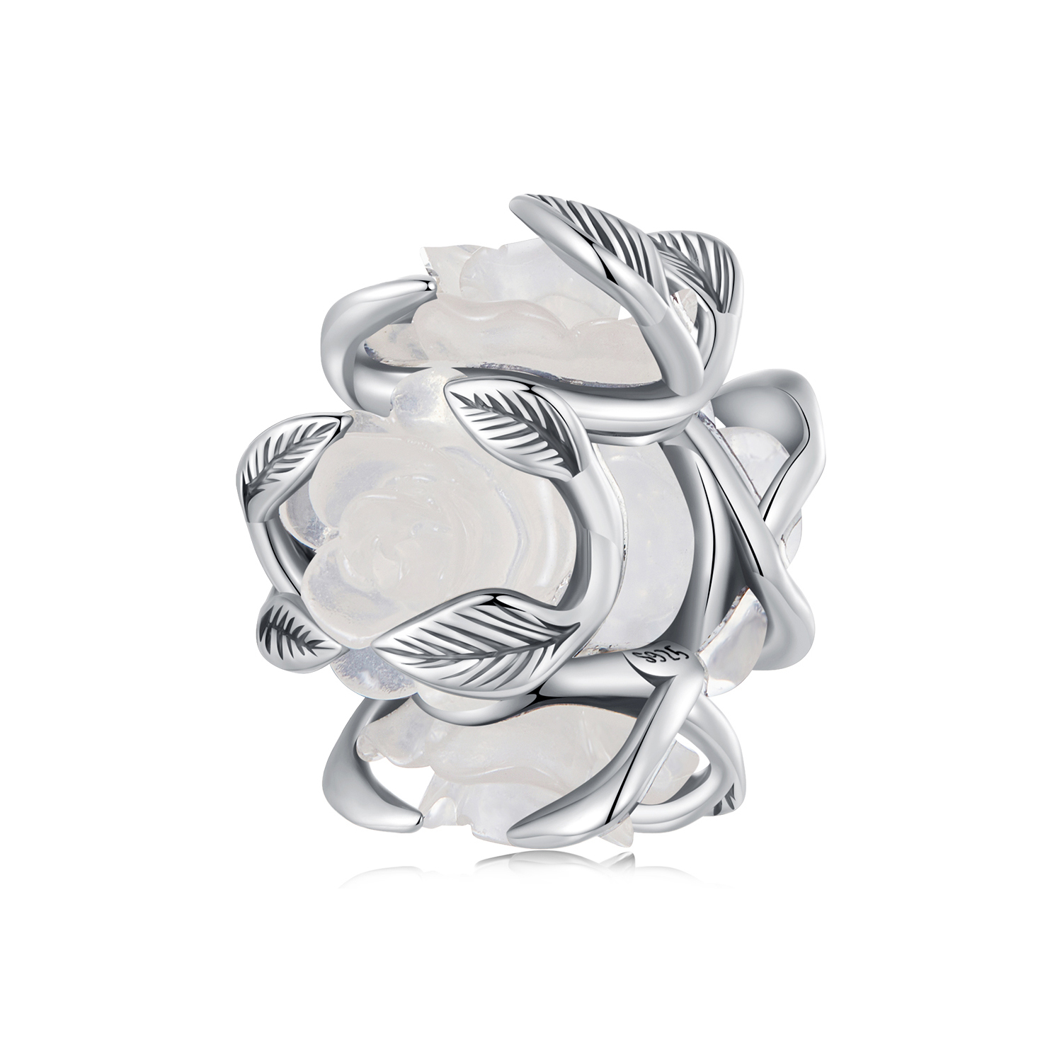 charm estilo pandora en forma de rosa scc2602