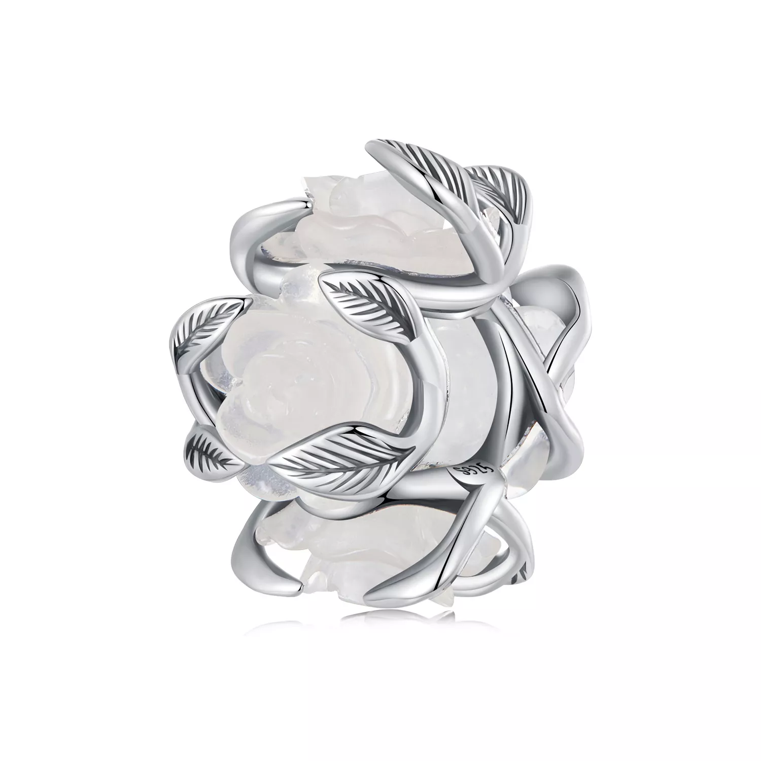 charm estilo pandora en forma de rosa scc2602