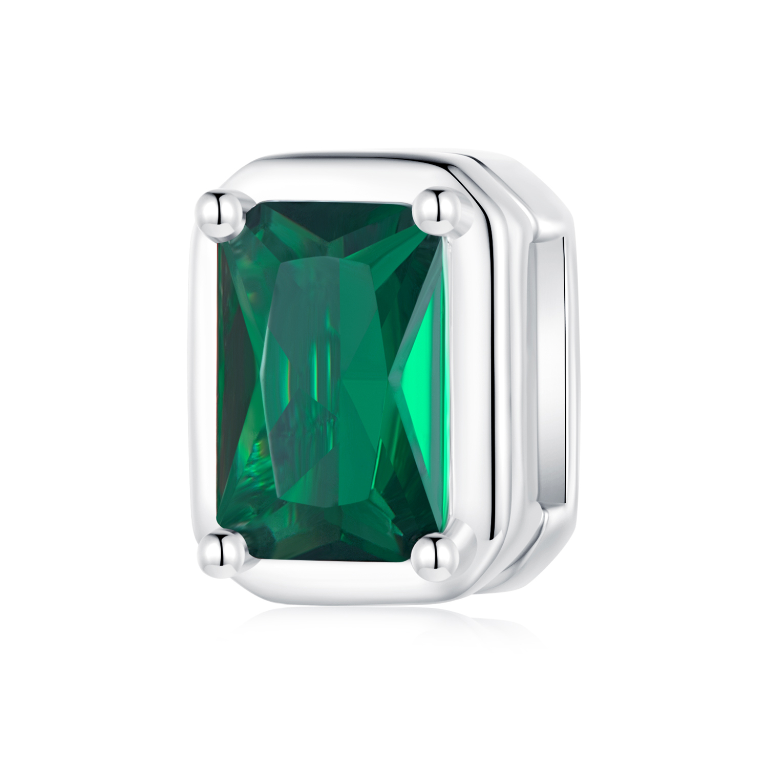 clip estilo pandora con esmeralda bsx005