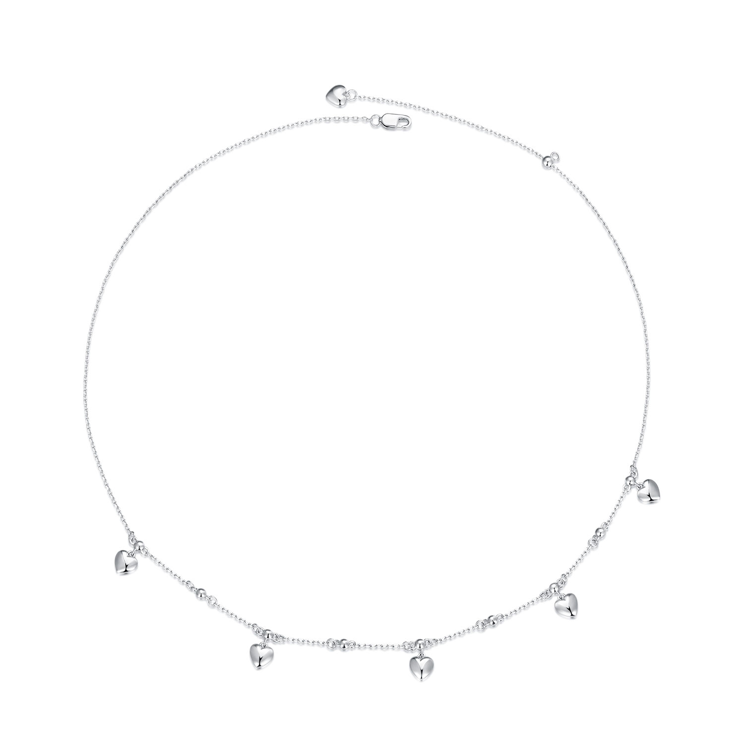 collar choker con borla en forma de corazón al estilo pandora bsn359