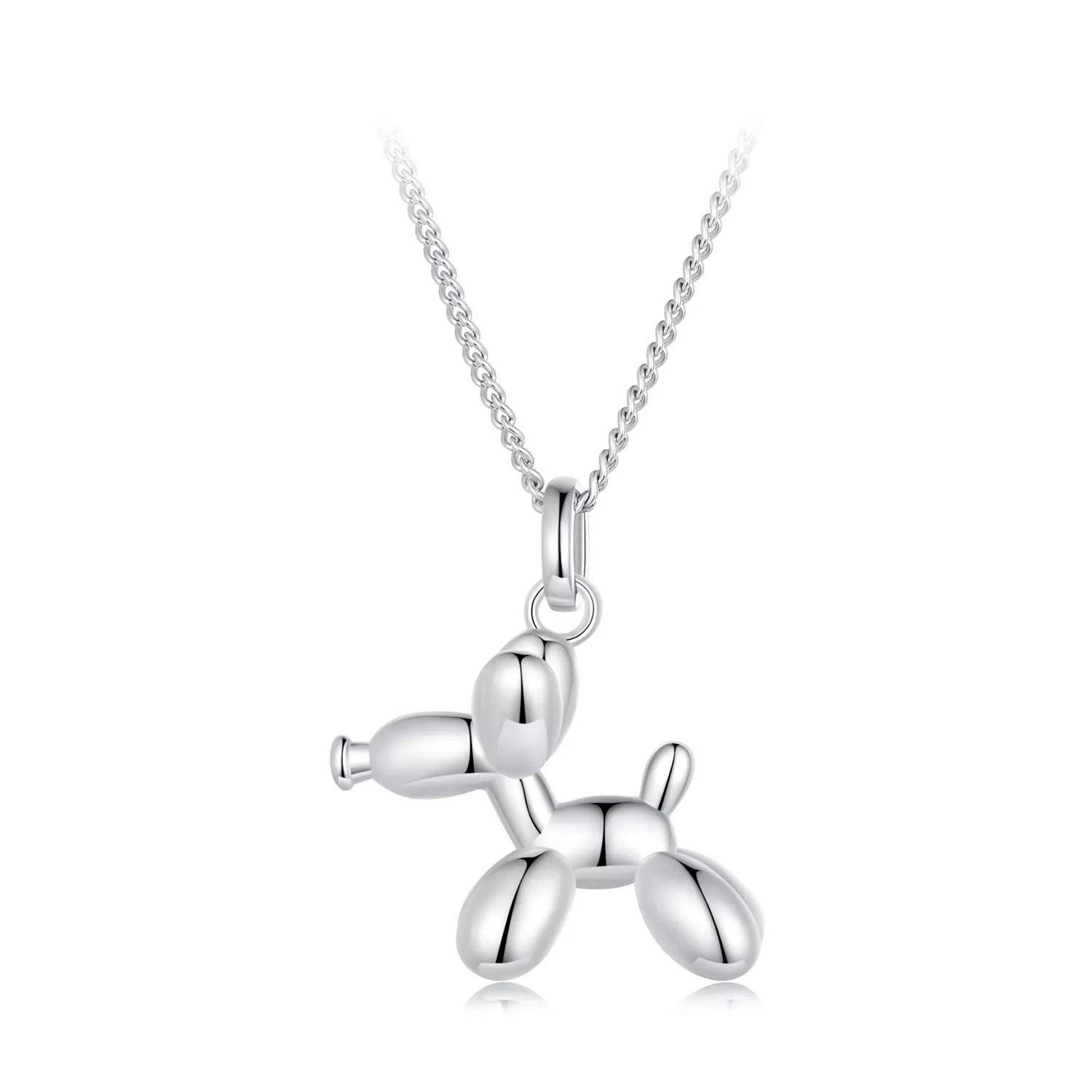 collar de estilo pandora con perro de globo scn506