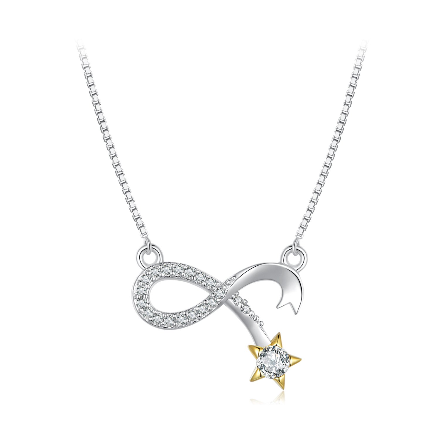 collar estilo pandora con símbolo de infinito bsn351