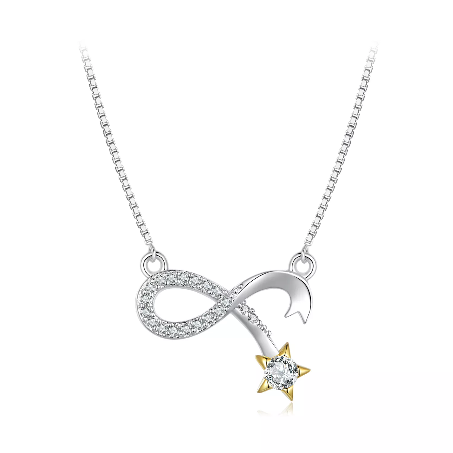 collar estilo pandora con símbolo de infinito bsn351