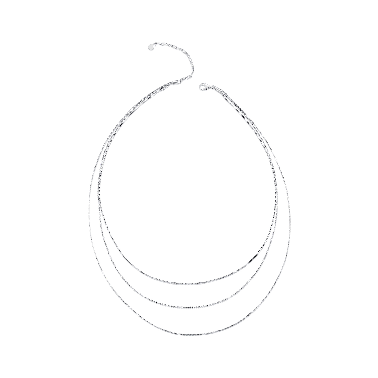 collar estilo pandora de tres pisos bsn333