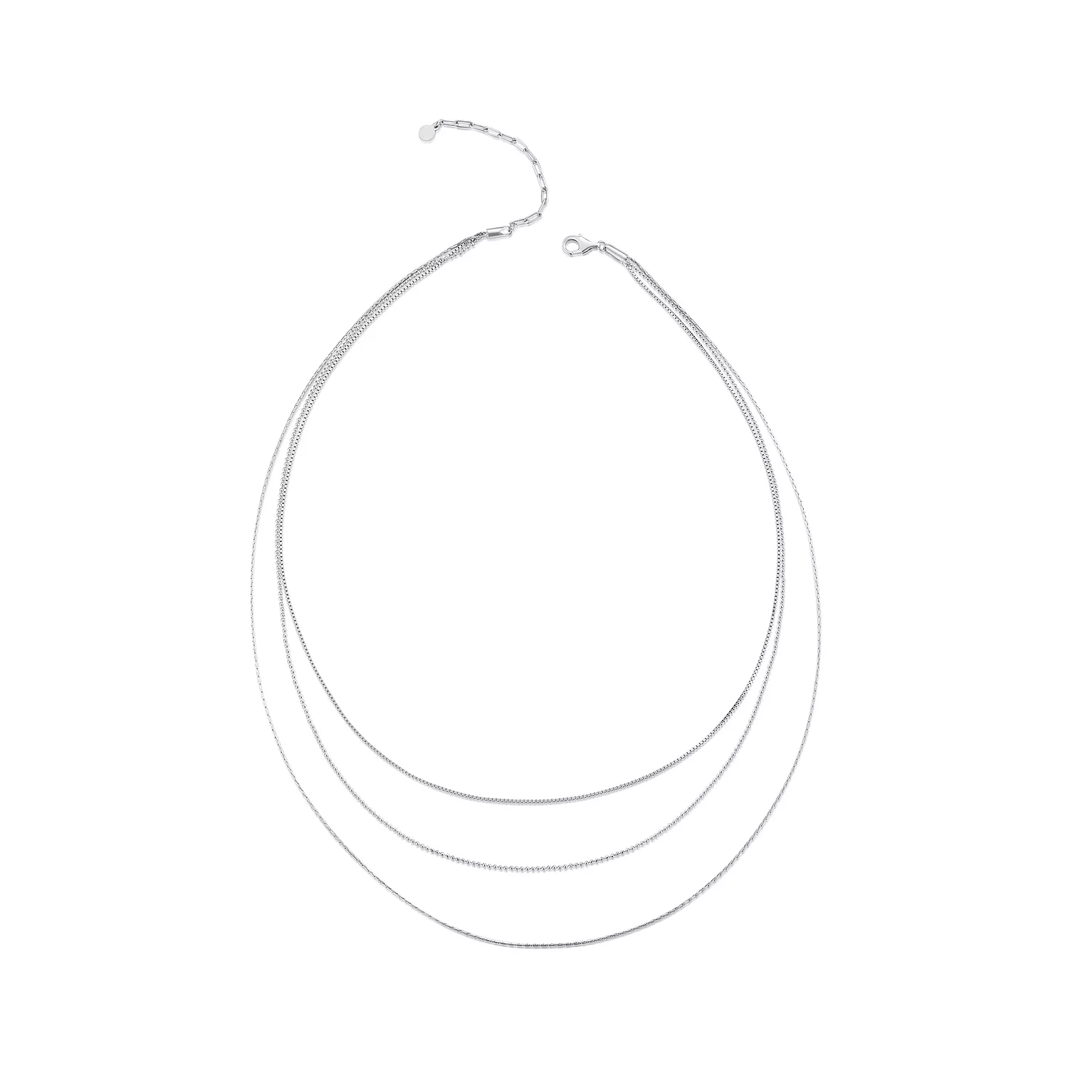 collar estilo pandora de tres pisos bsn333