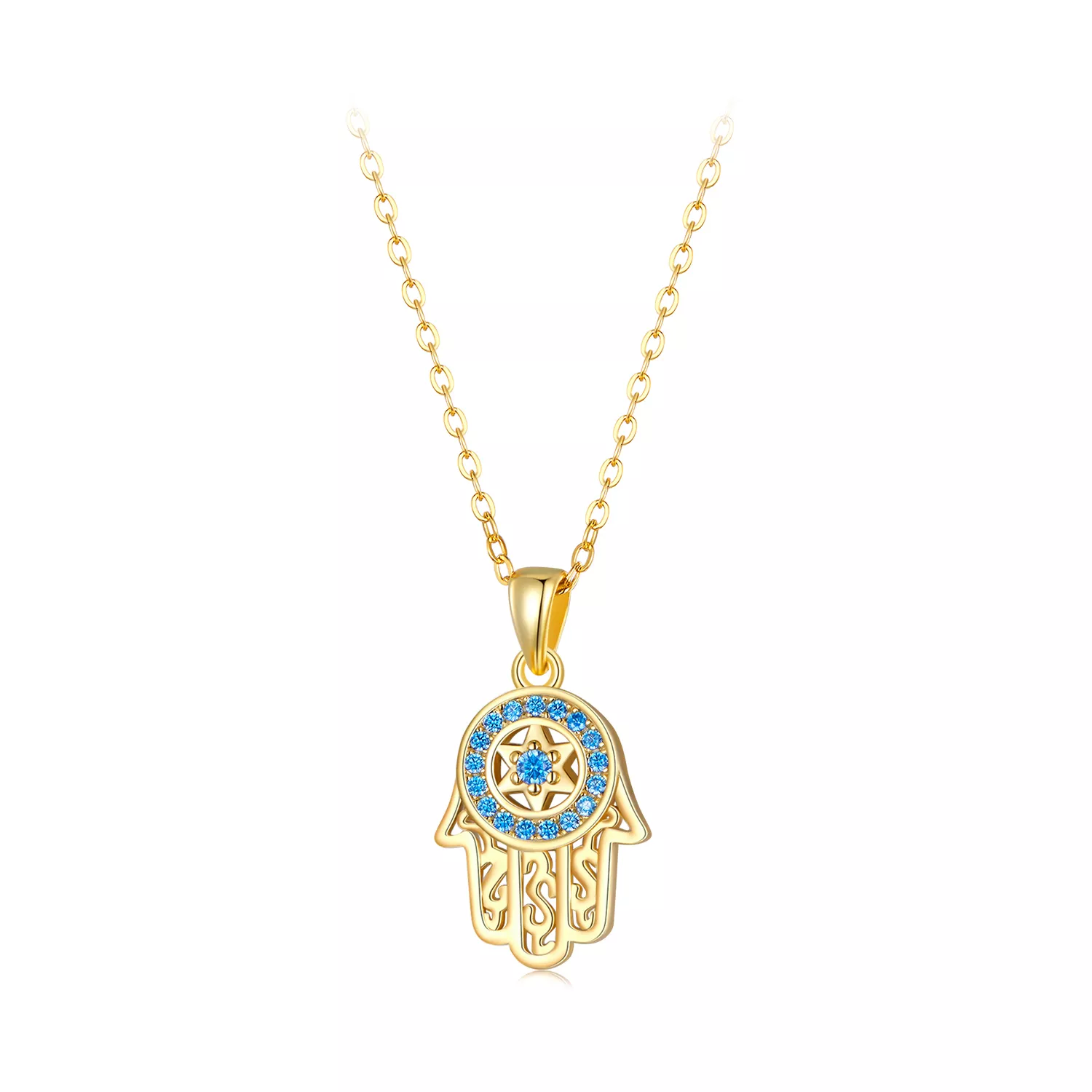 collar estilo pandora dorado del guardián de fátima scn264 b