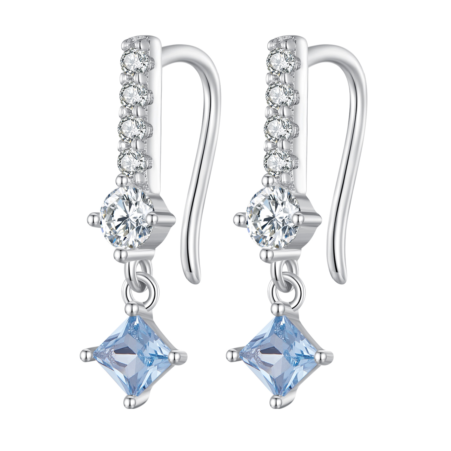 elegantes pendientes colgantes estilo pandora con piedras preciosas sce1586