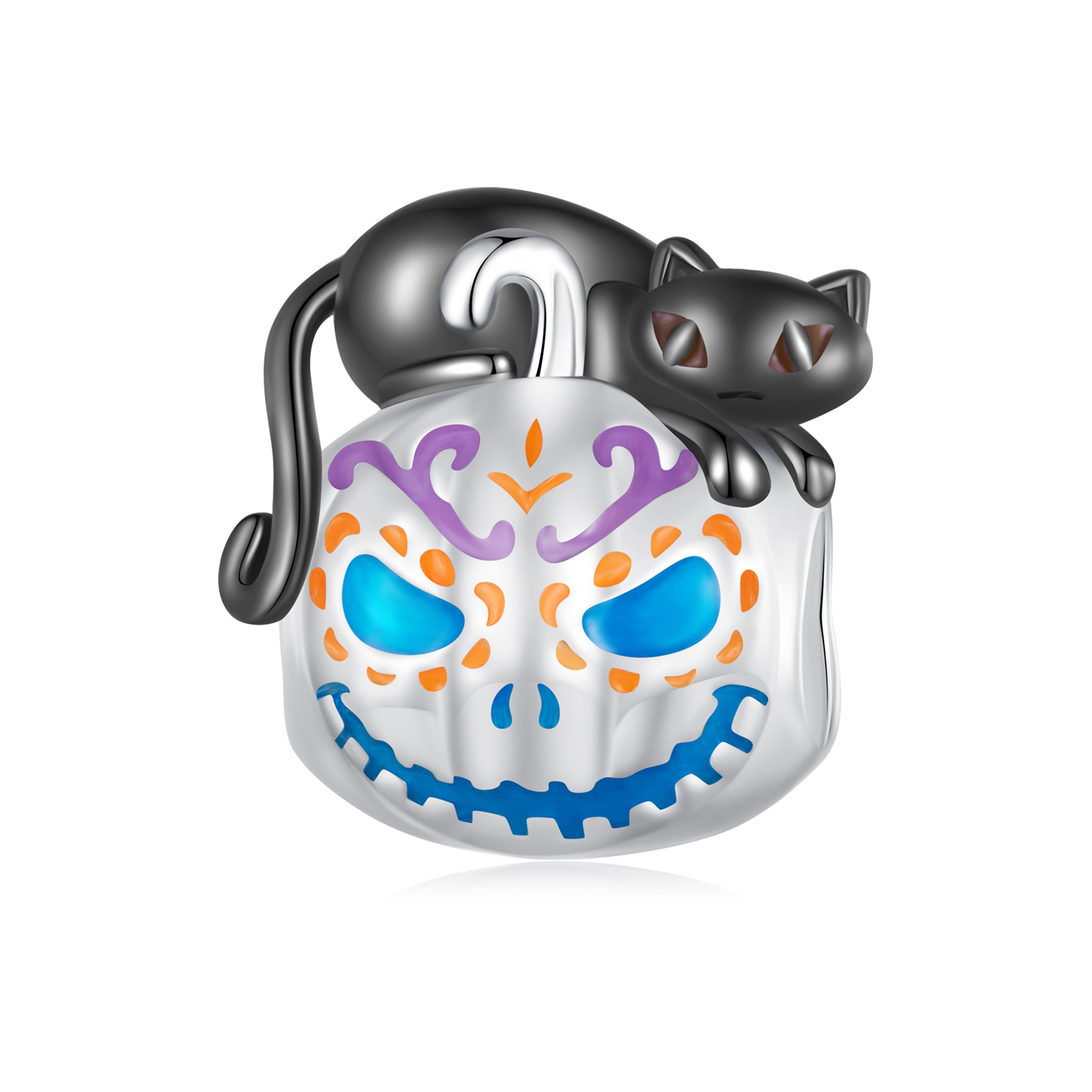 encanto de calabaza estilo pandora para halloween scc2626