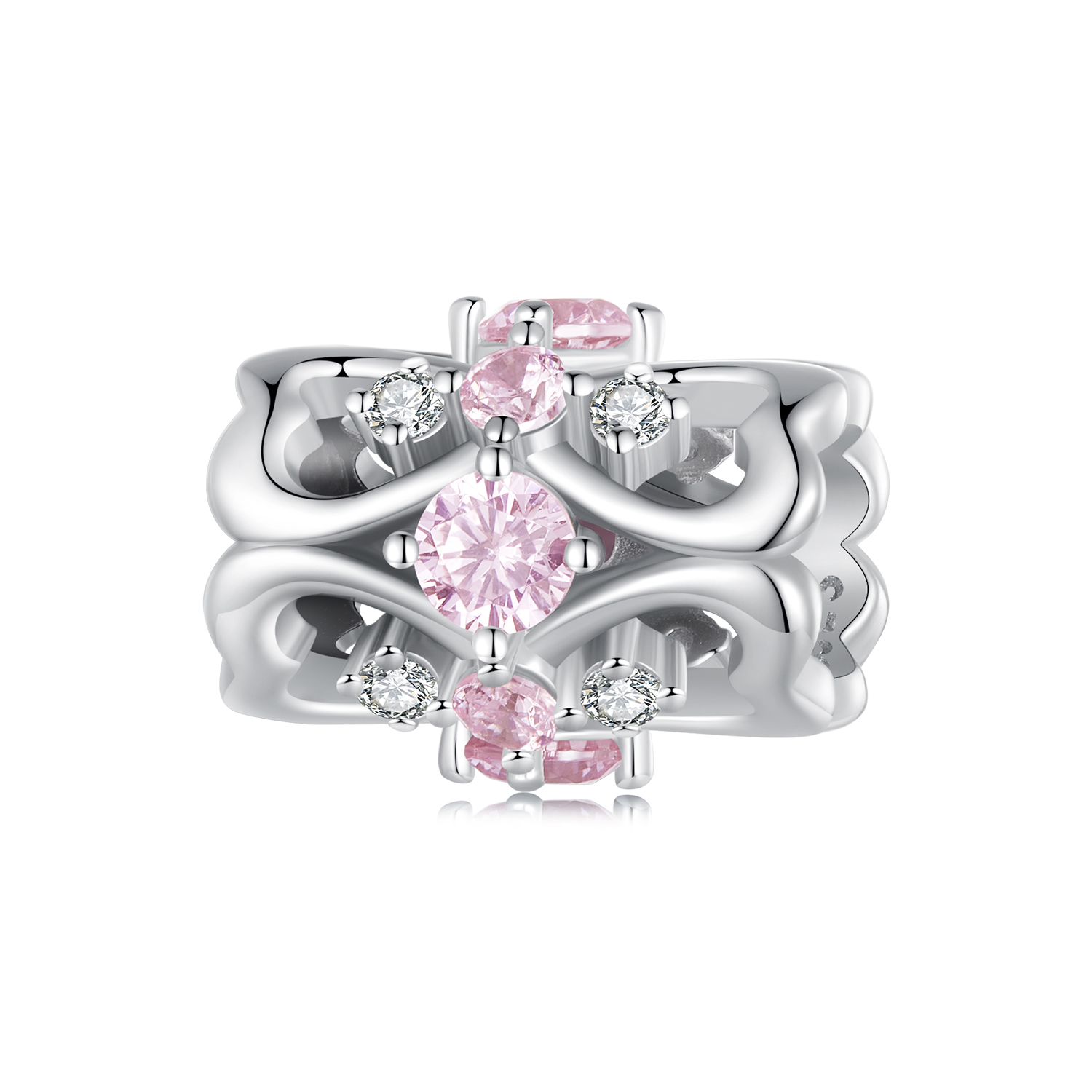 encanto en forma de corazón estilo pandora con cintura pequeña bsc924
