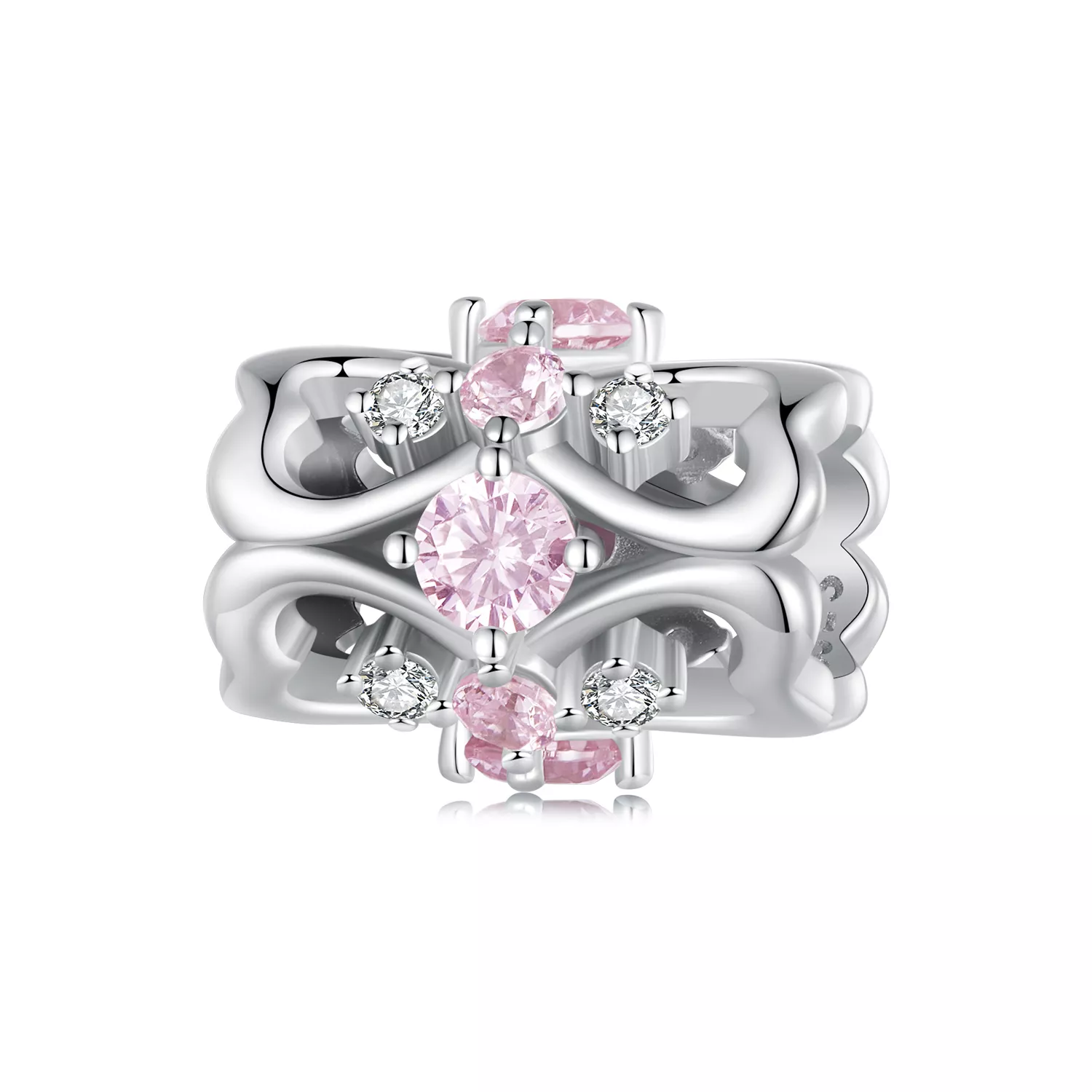 encanto en forma de corazón estilo pandora con cintura pequeña bsc924