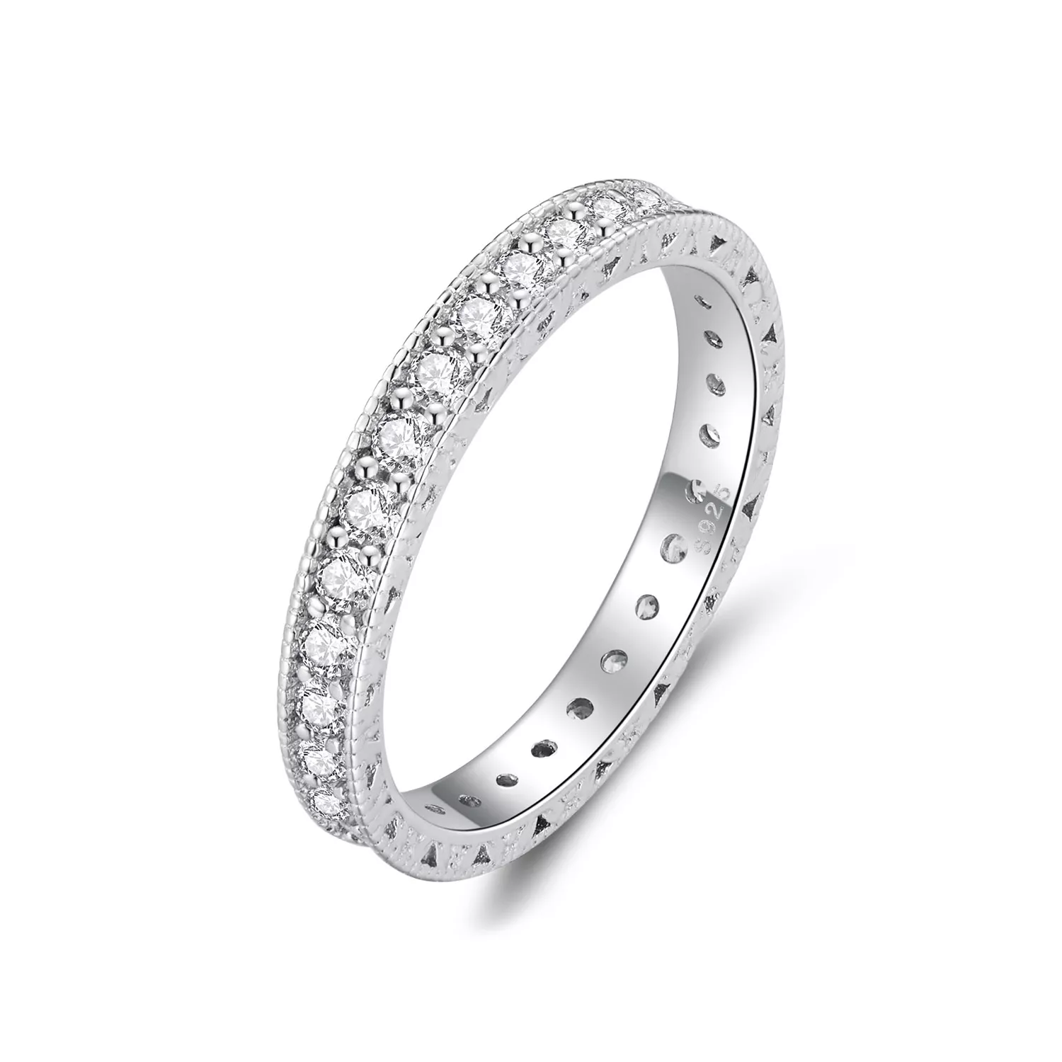 estilo pandora anillo brillante bsr462