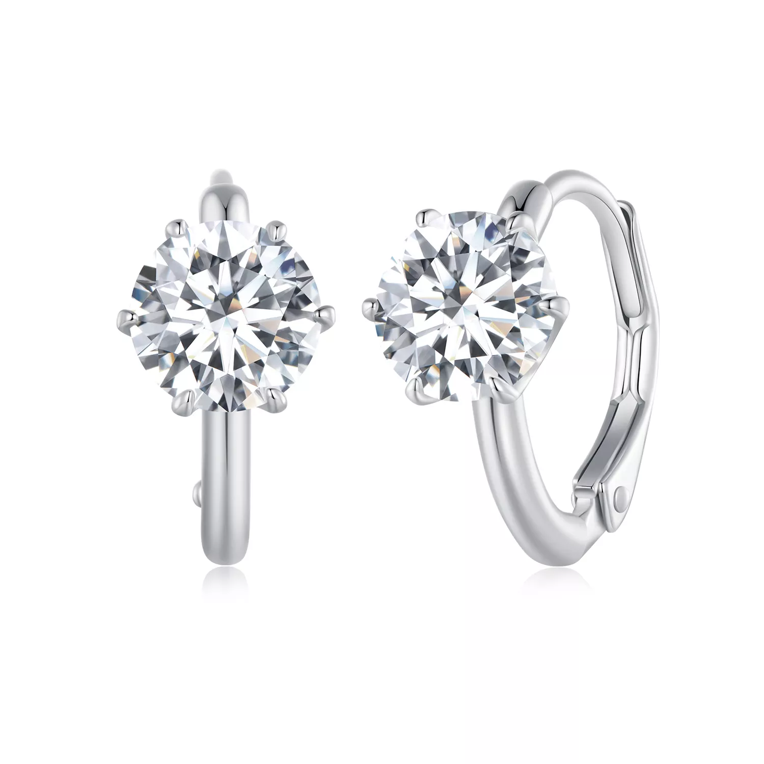 estilo pandora aros de aro de moissanita de 1ct un certificado mse037