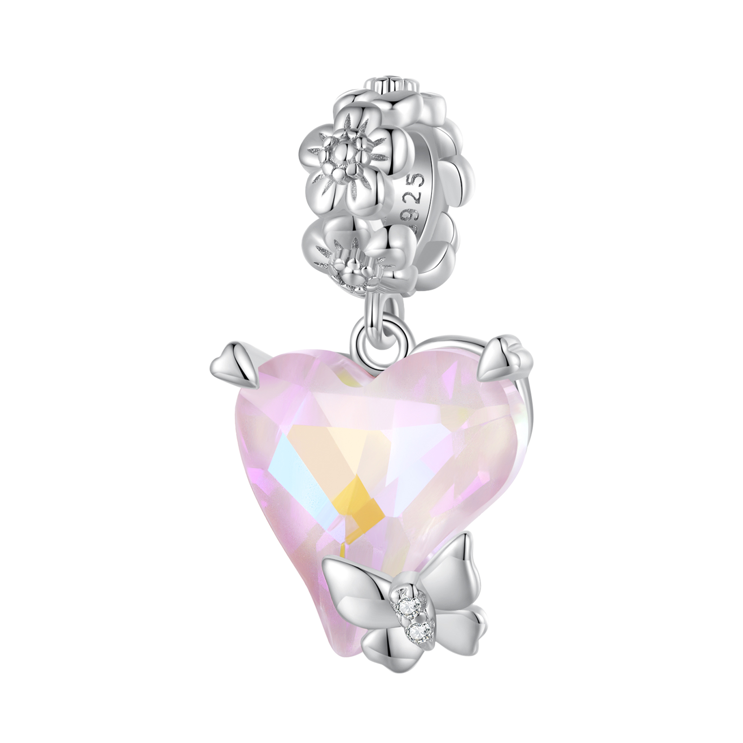 estilo pandora charm de mariposa mocha bsc809