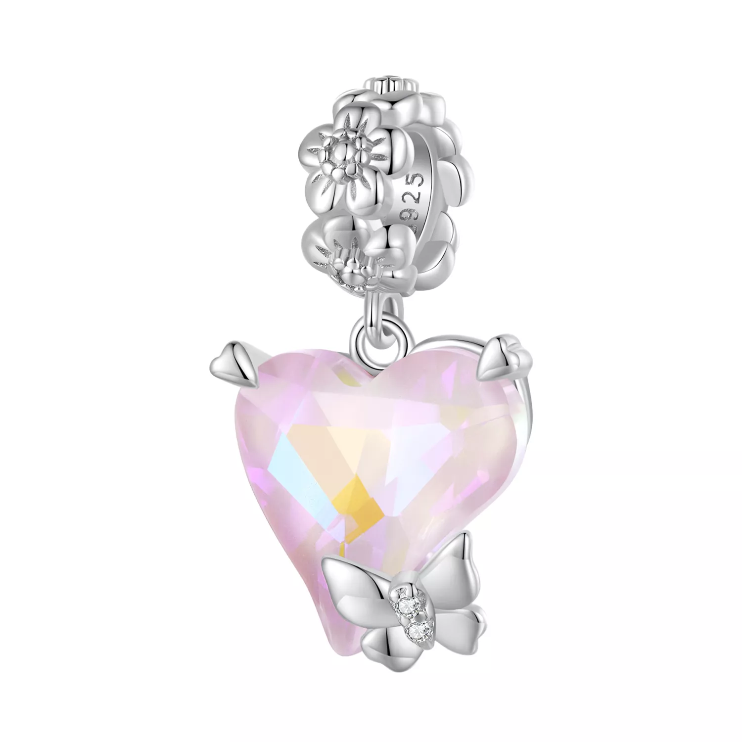 estilo pandora charm de mariposa mocha bsc809