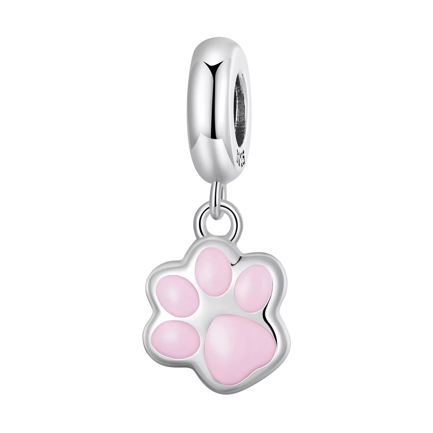 estilo pandora mini colgante garra de gato blanco scc2476 a