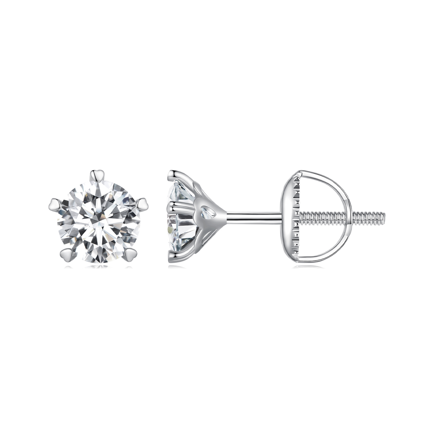 estilo pandora pendientes de tachuelas de moissanita de 05ct mse024 s