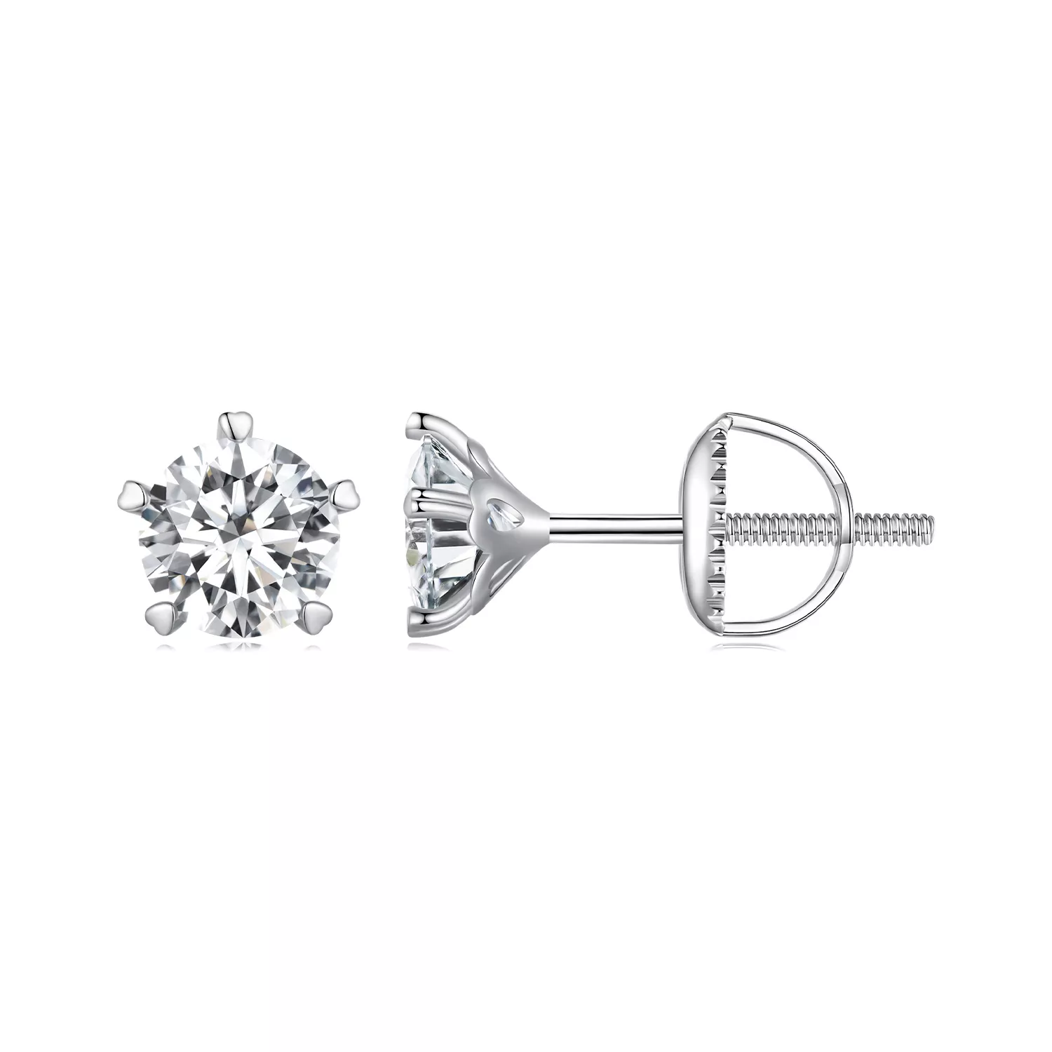estilo pandora pendientes de tachuelas de moissanita de 05ct mse024 s
