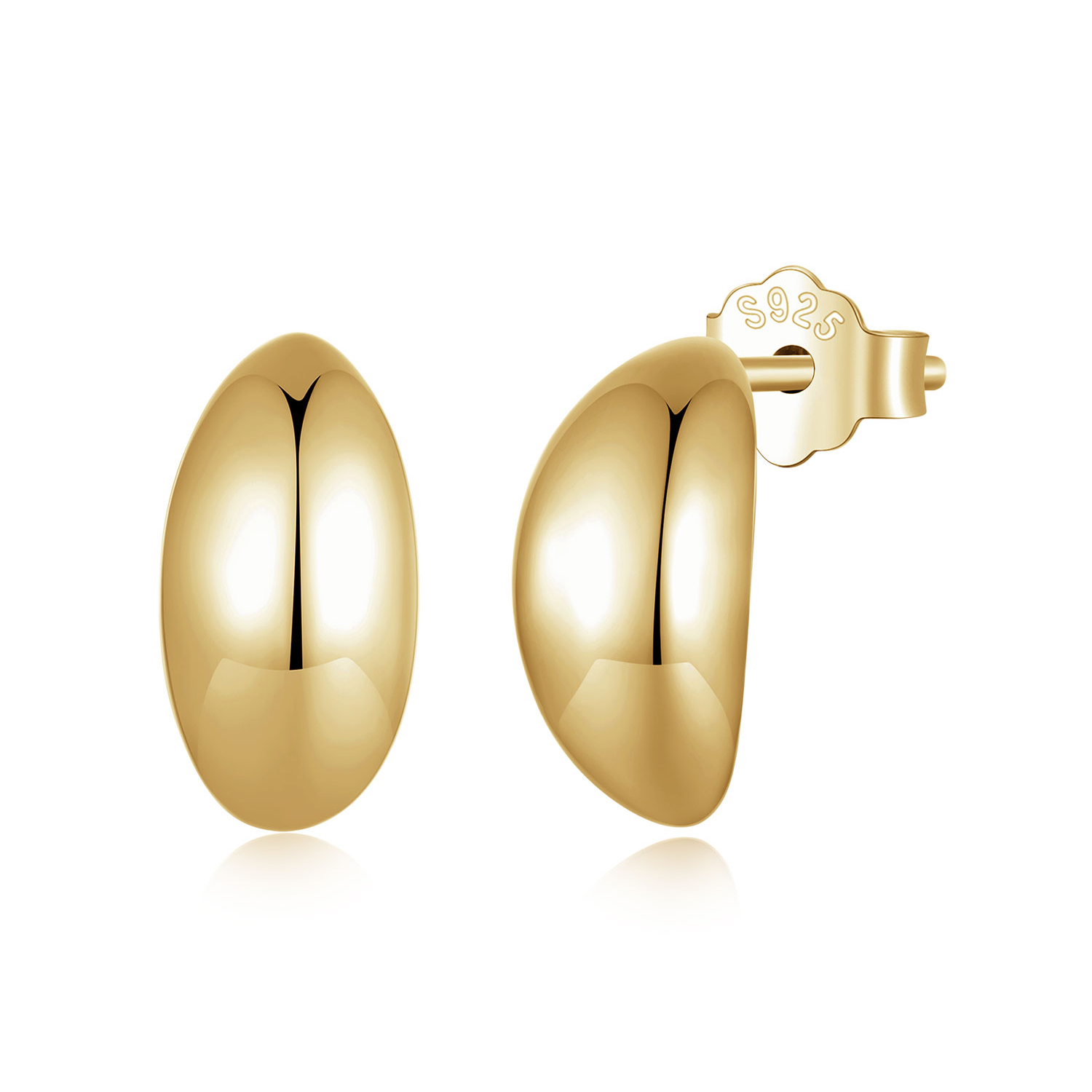 estilo pandora pendientes luna studs sce1632 b