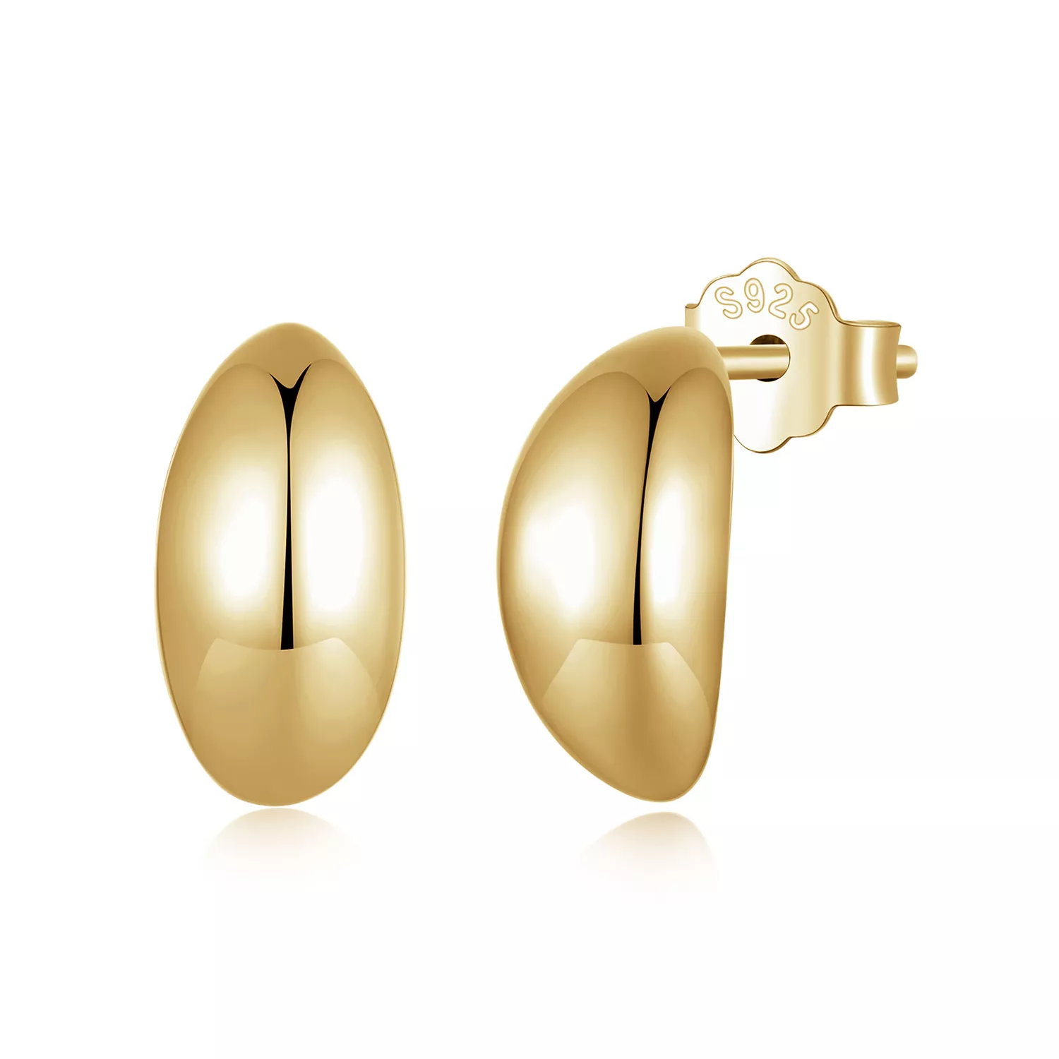 estilo pandora pendientes luna studs sce1632 b