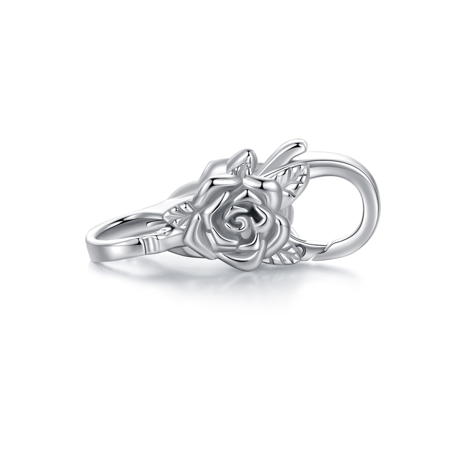 estilo pandora rosa doble mosquetón bsp024