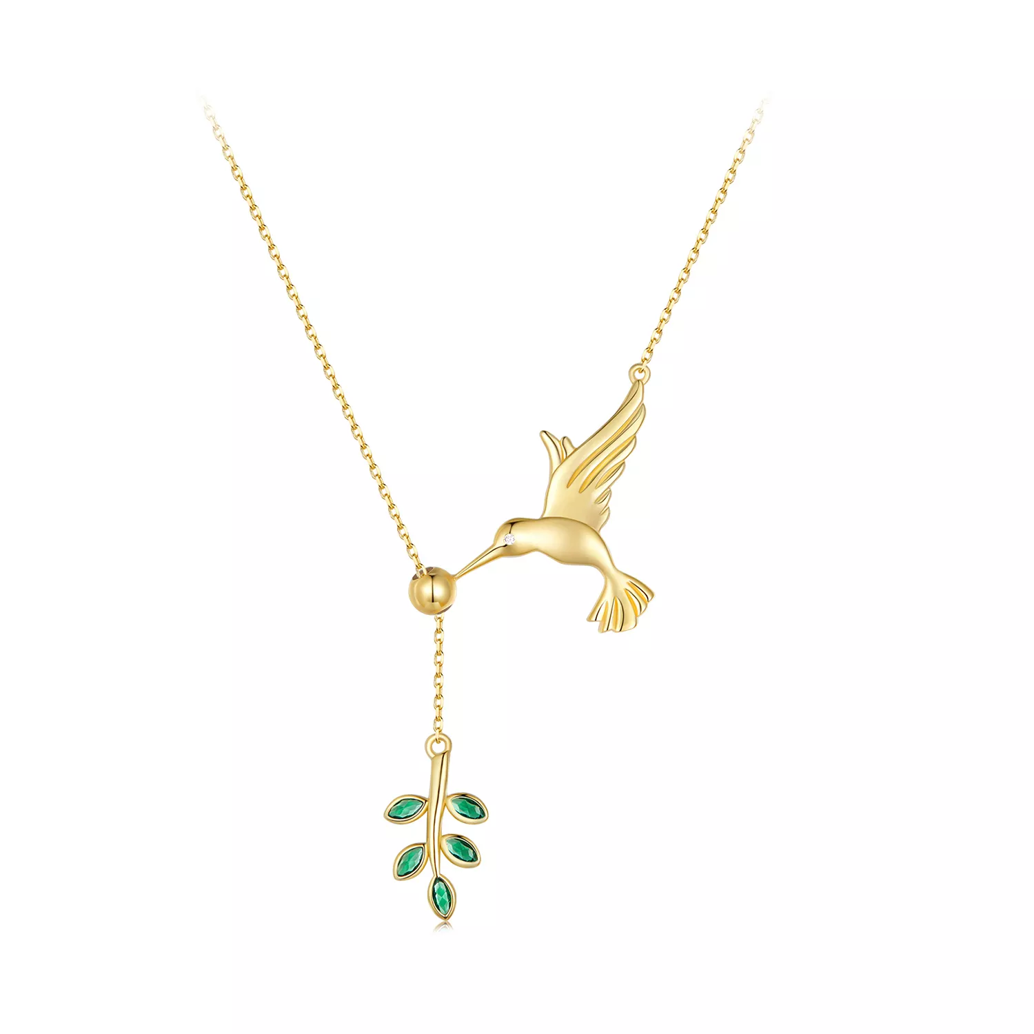 estilo pandora saludos del colibrí collar de plata 925 scn217 b
