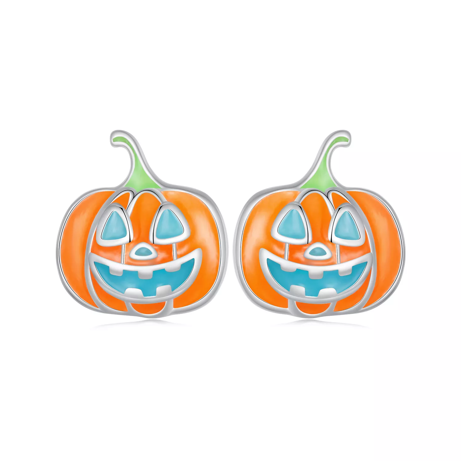estos aretes personalizados de calabaza con estilo pandora glow in the dark sce1640