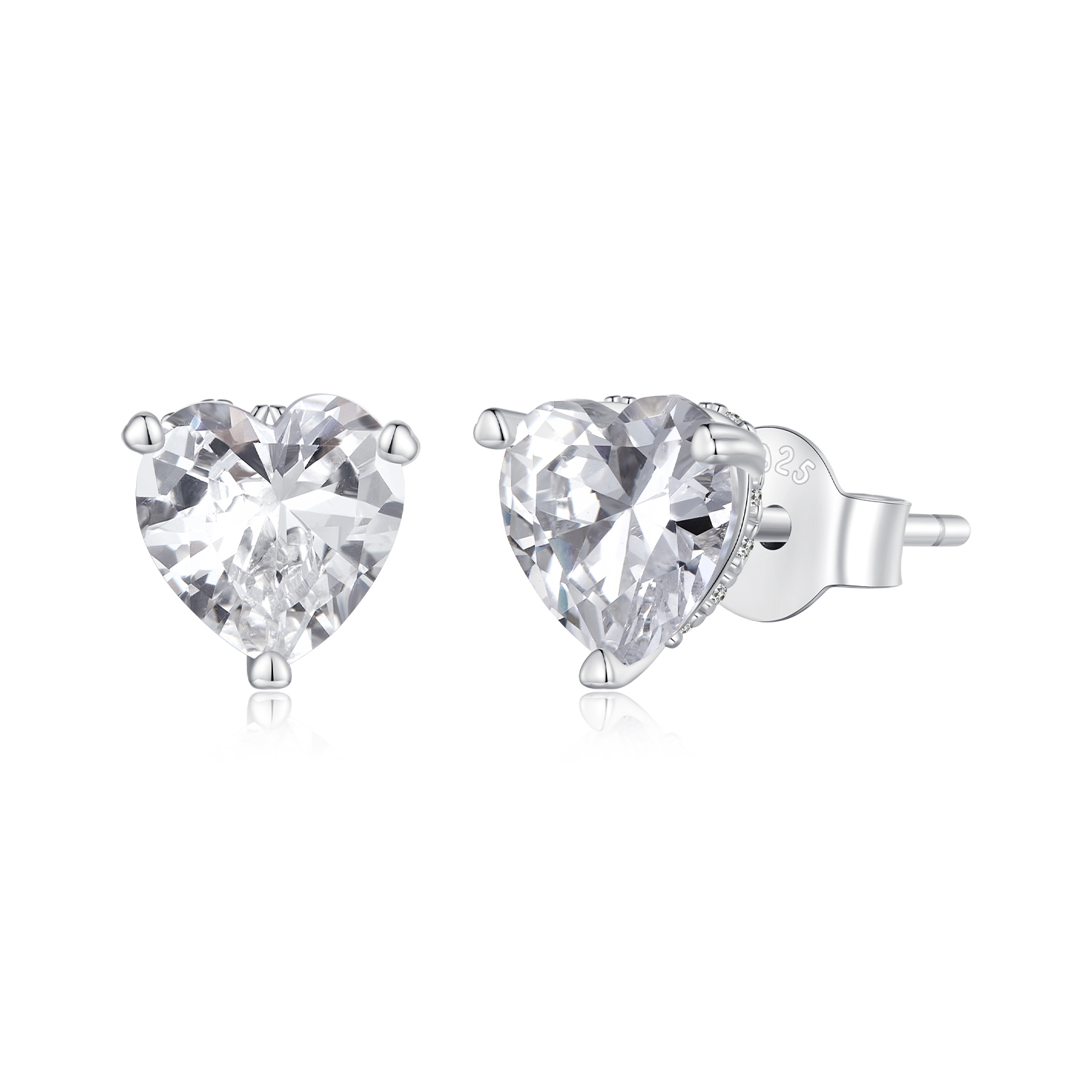 estos pendientes estilo pandora con corazón brillante bse853
