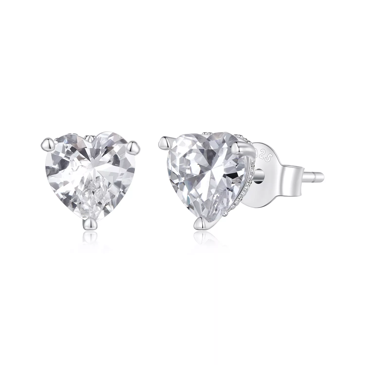 estos pendientes estilo pandora con corazón brillante bse853