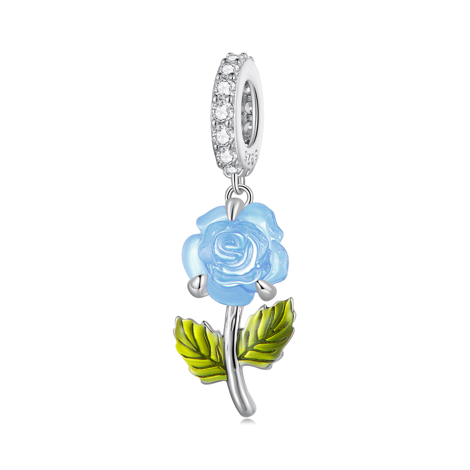 pandora estilo cristal rosa dangle bsc824 bu